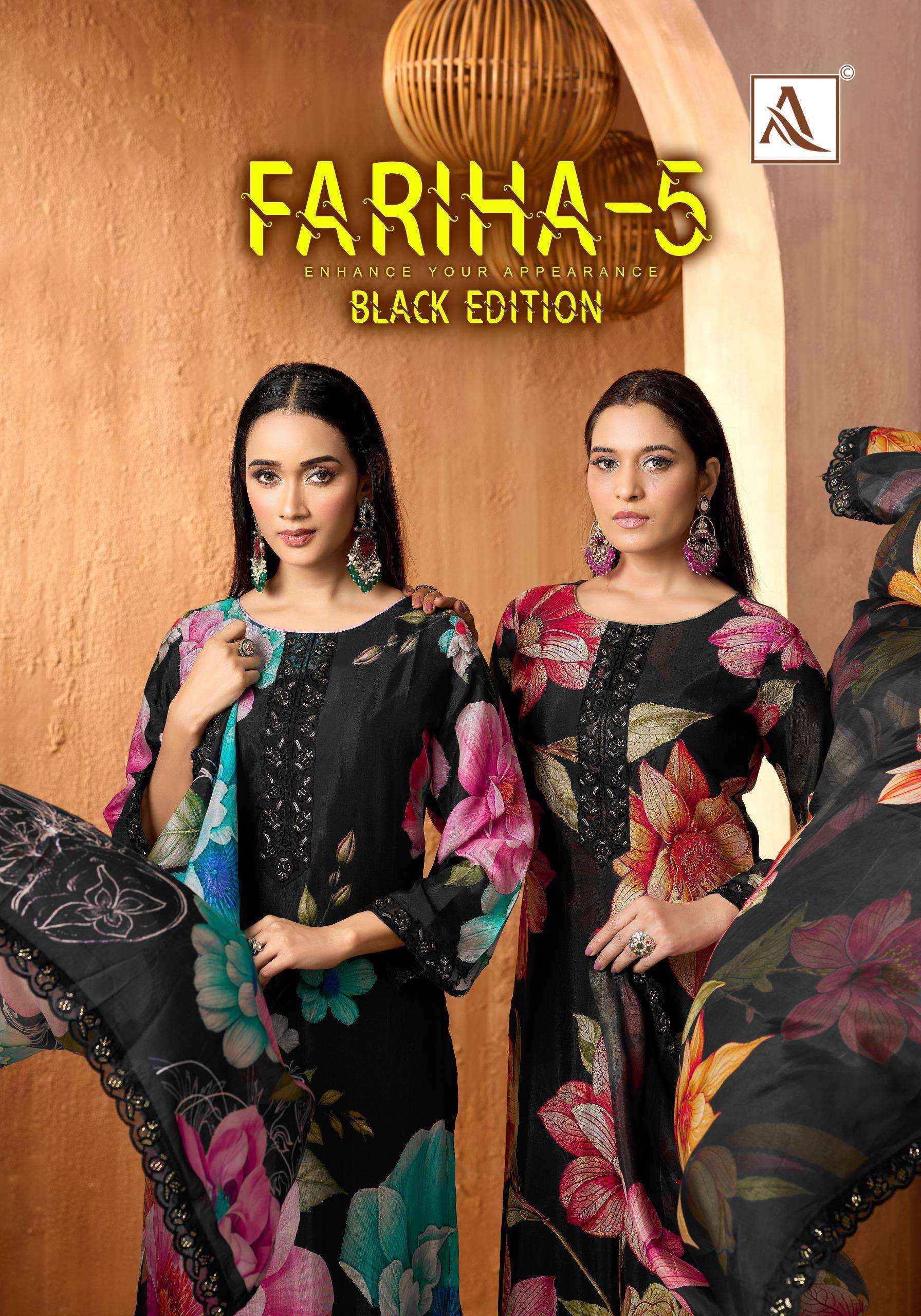 Alok Fariha Blak Edition-5 Viscose Rayon Dress Material (6 pcs Catalogue)