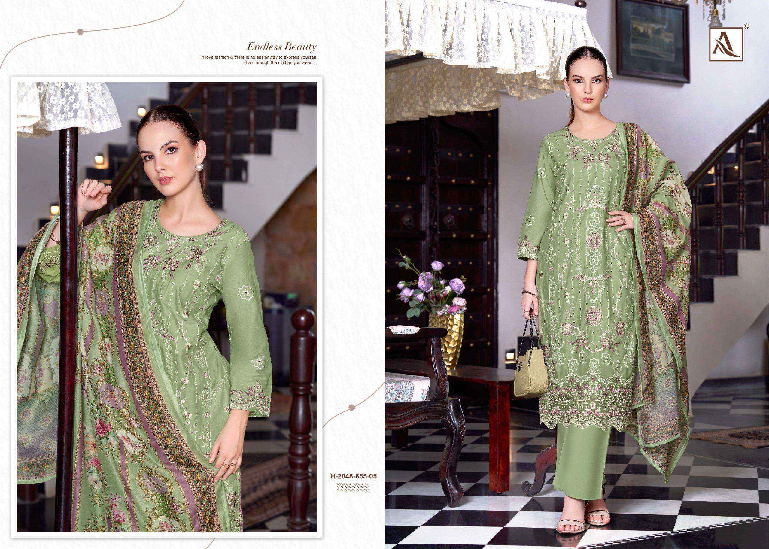 Alok The Libas Lawn Cotton Dress Material (7 pcs Catalogue)