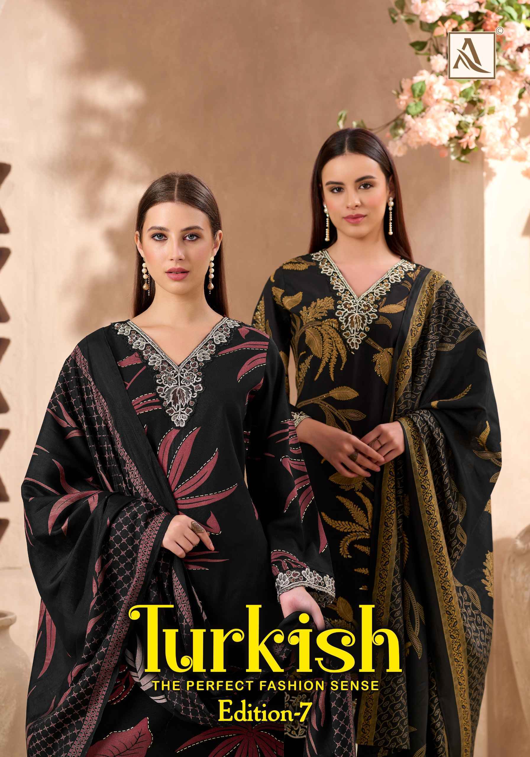 Alok Turkish Edition-7 Viscose Reyon Dress Material (6 pcs Catalogue)