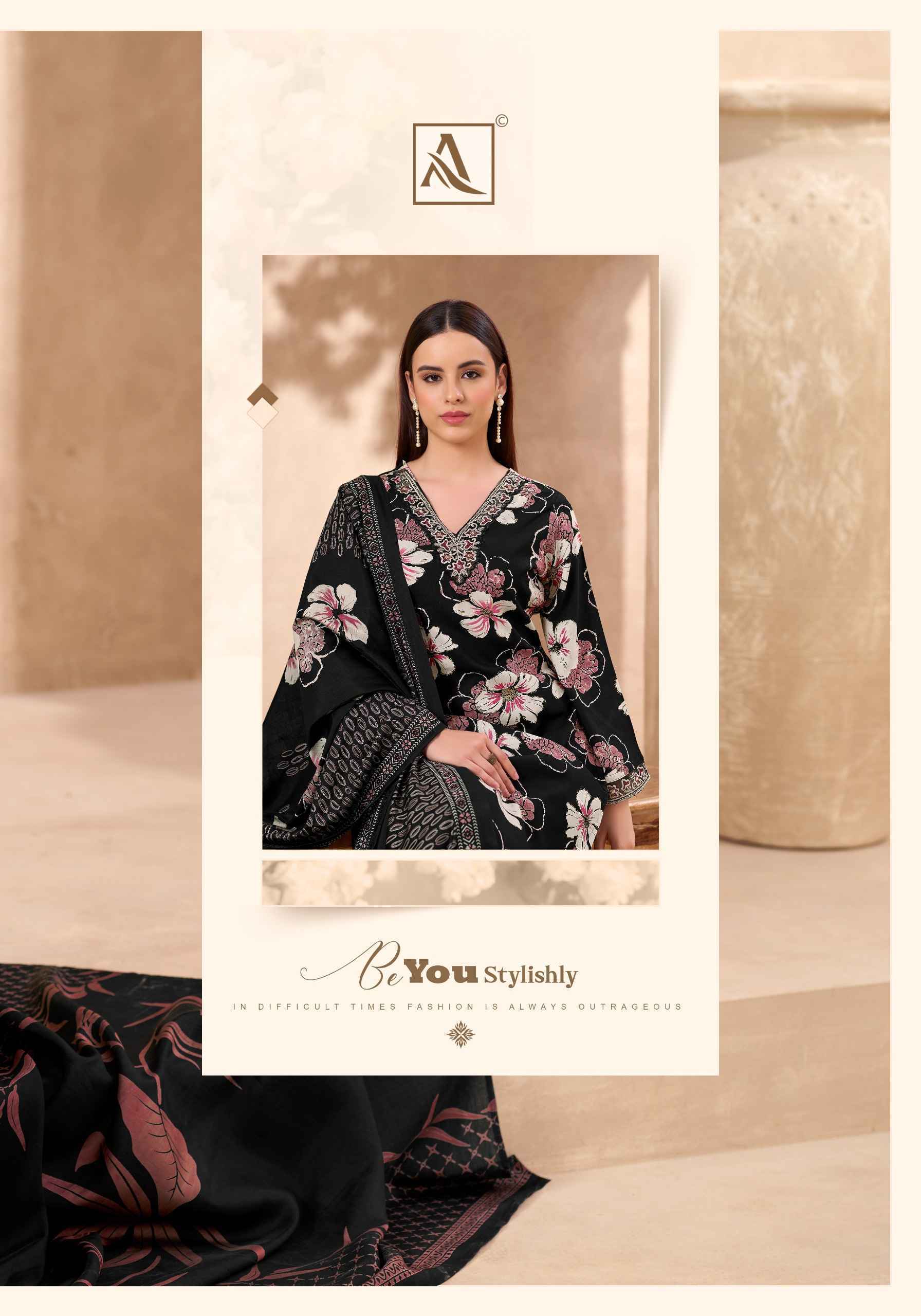 Alok Turkish Edition-7 Viscose Reyon Dress Material (6 pcs Catalogue)