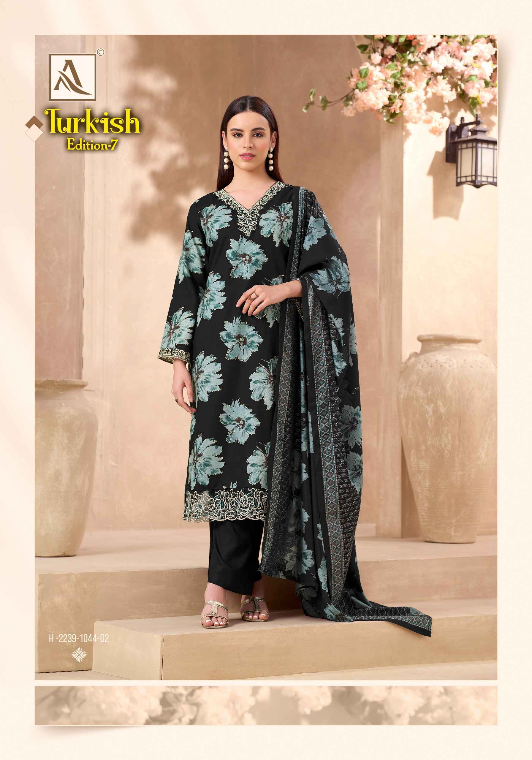 Alok Turkish Edition-7 Viscose Reyon Dress Material (6 pcs Catalogue)