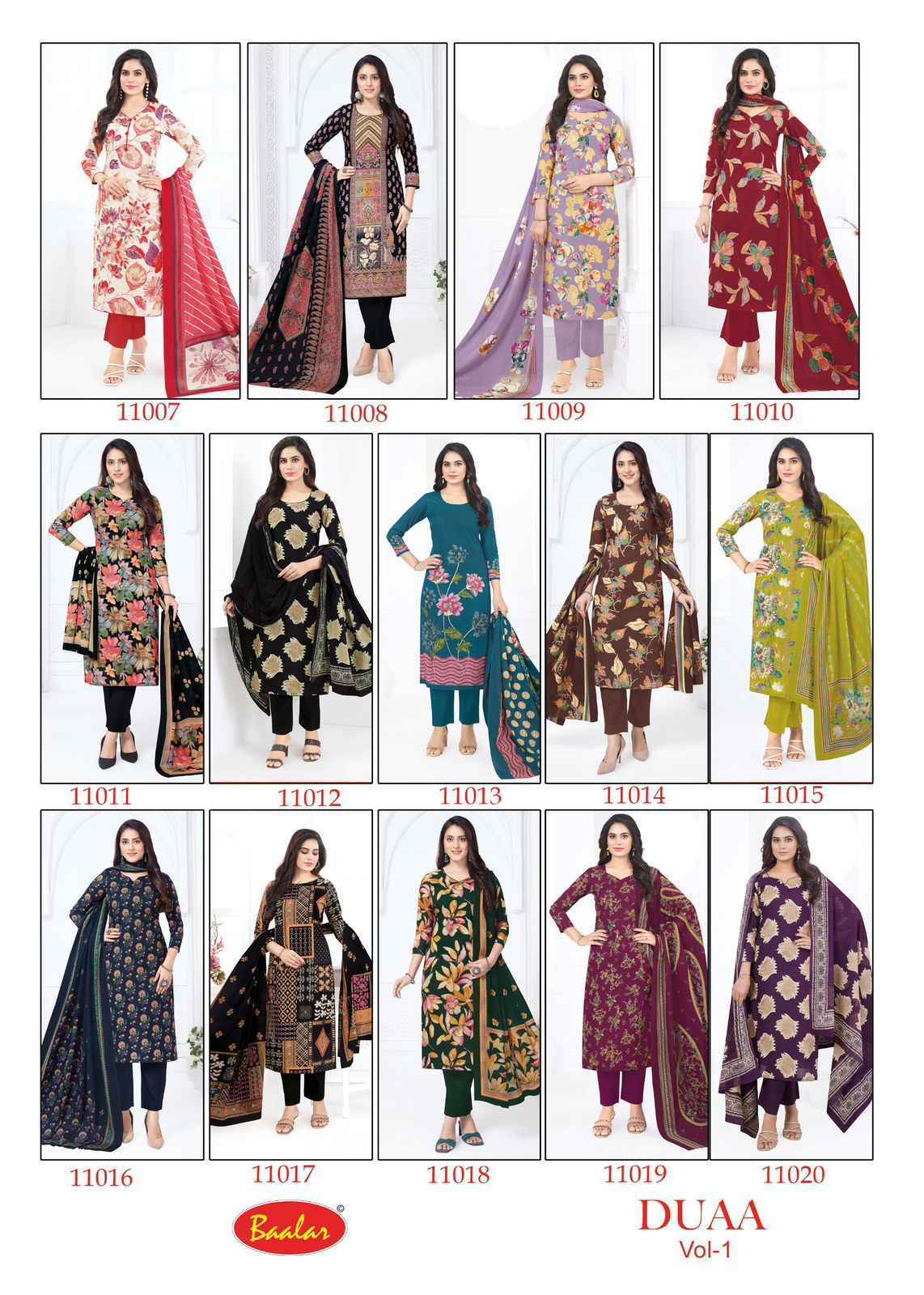 Baalar Duaa Vol-1 Cotton Dress Material (14 pcs Catalogue)