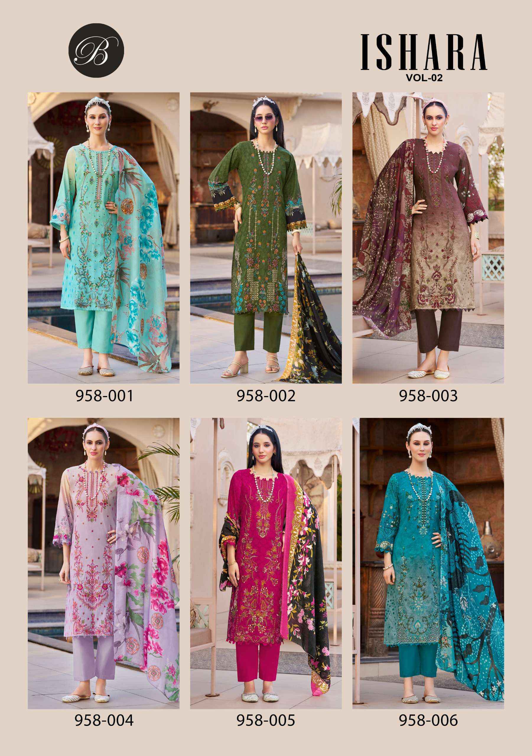 Belliza Ishara Vol-2 Cotton Dress Material (6 pcs Cataloge)