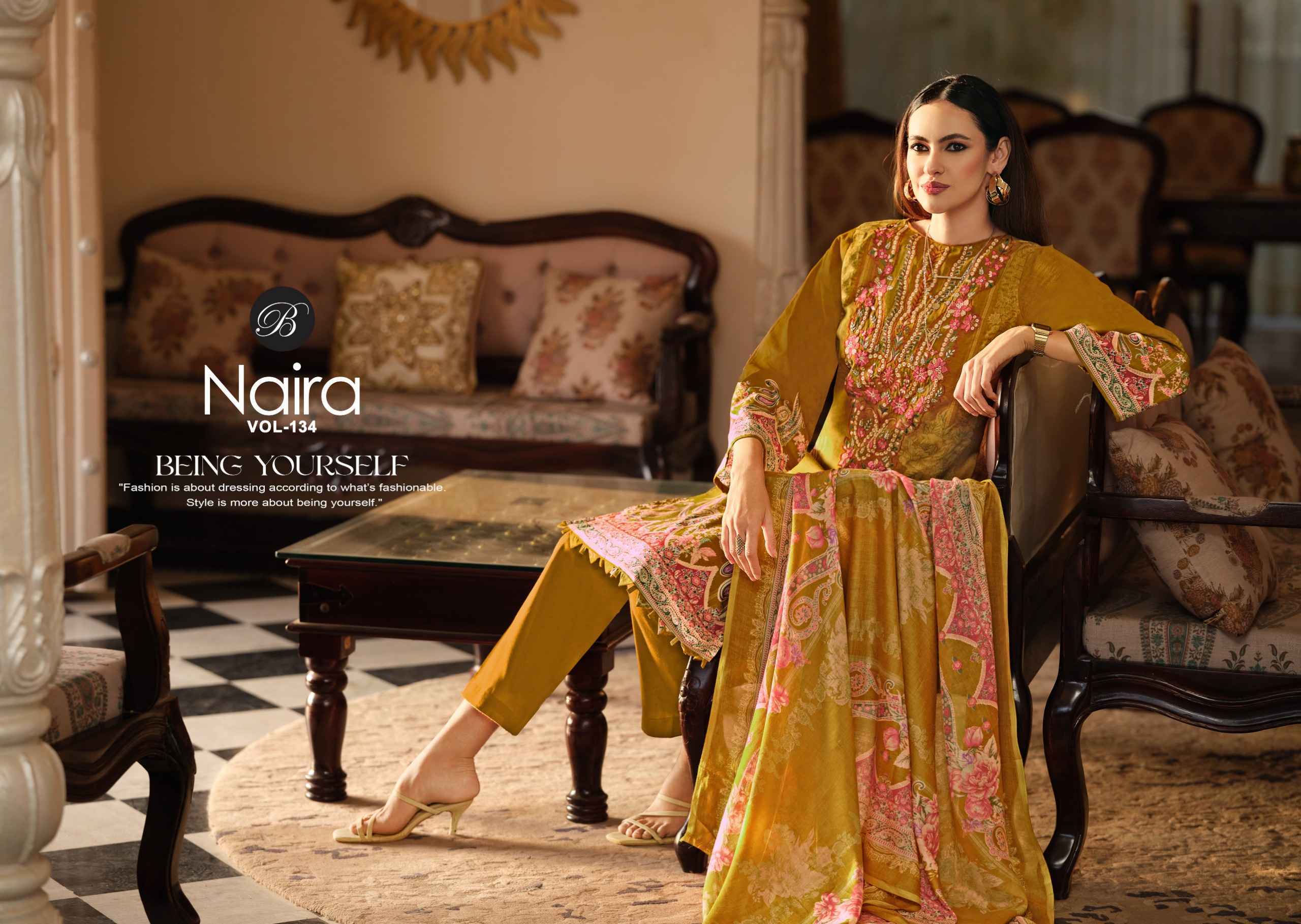 Belliza Naira Vol-134 Cotton Dress Material (8 pcs Cataloge)