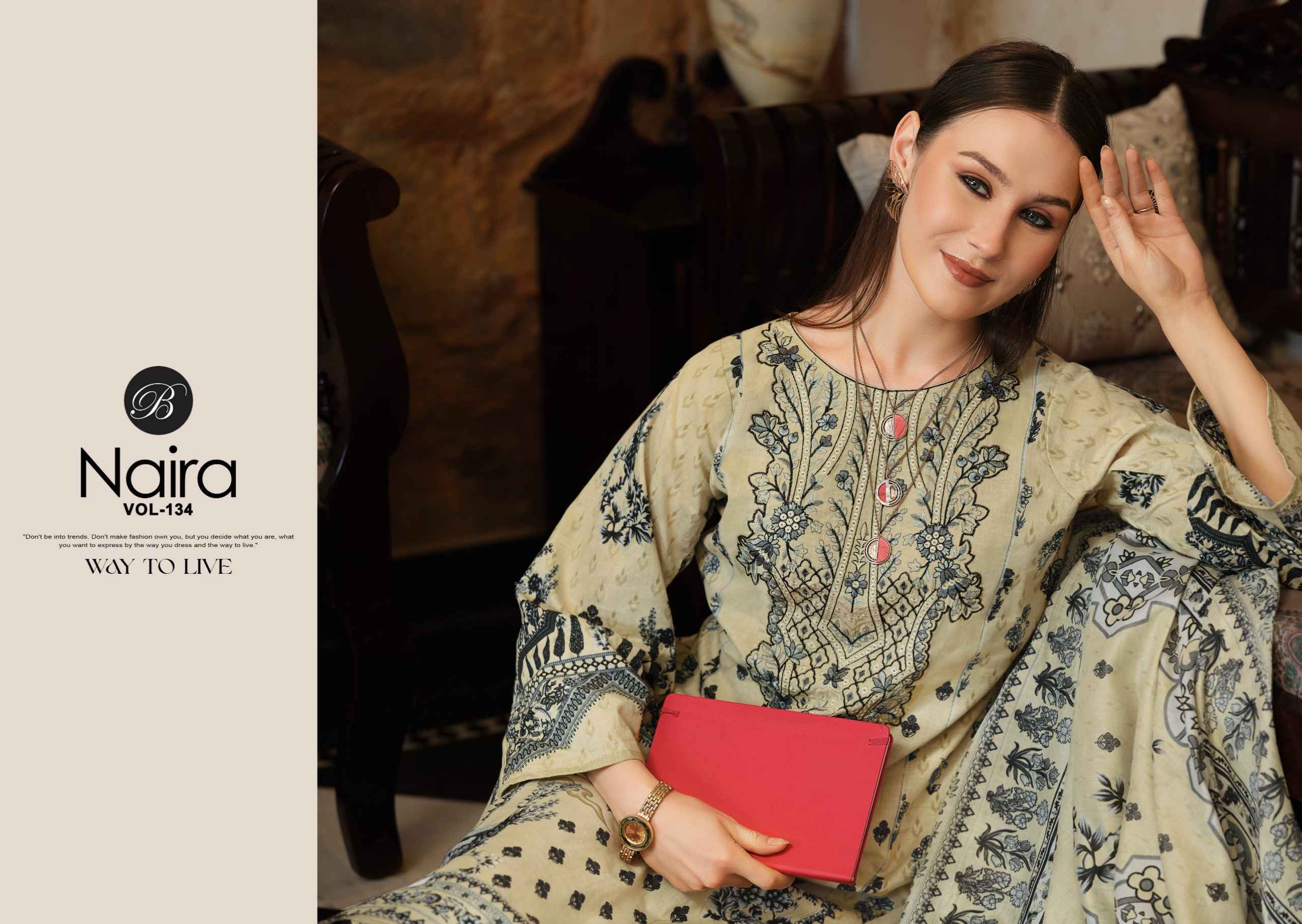 Belliza Naira Vol-134 Cotton Dress Material (8 pcs Cataloge)