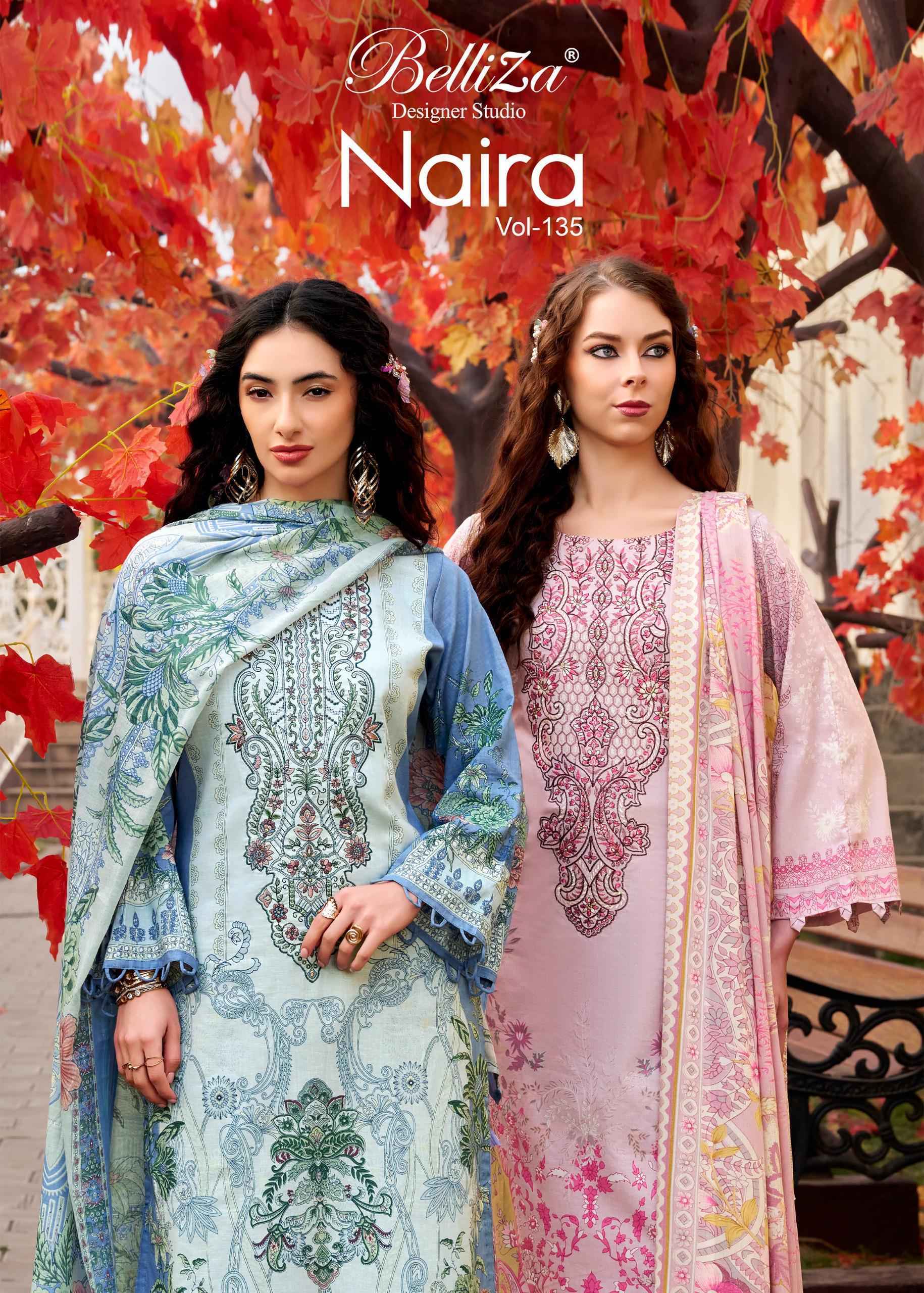 Belliza Naira Vol-135 Cotton Dress Material (8 pcs Cataloge)