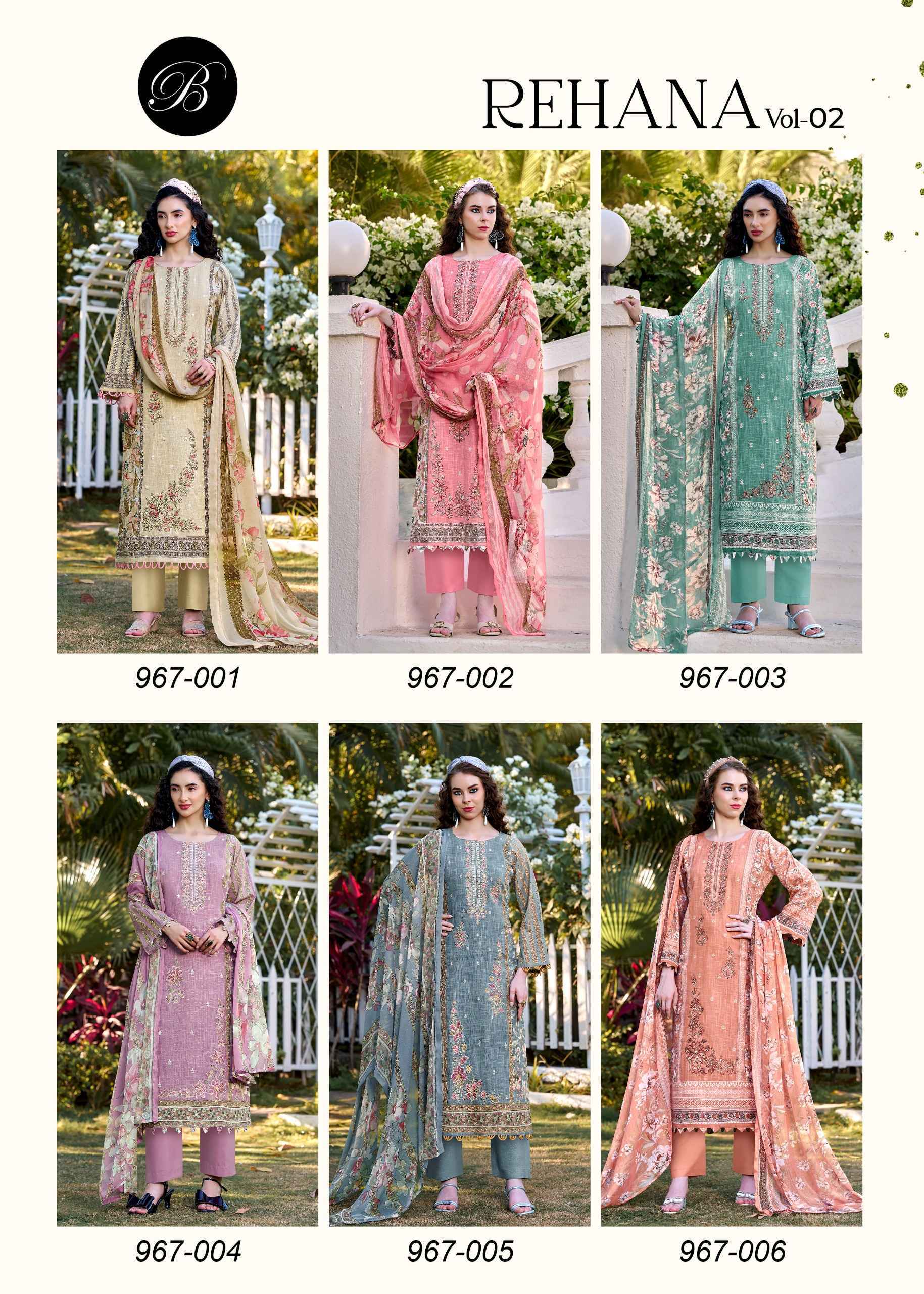 Belliza Rehana Vol-2 Cotton Dress Material (6 pcs Catalogue)
