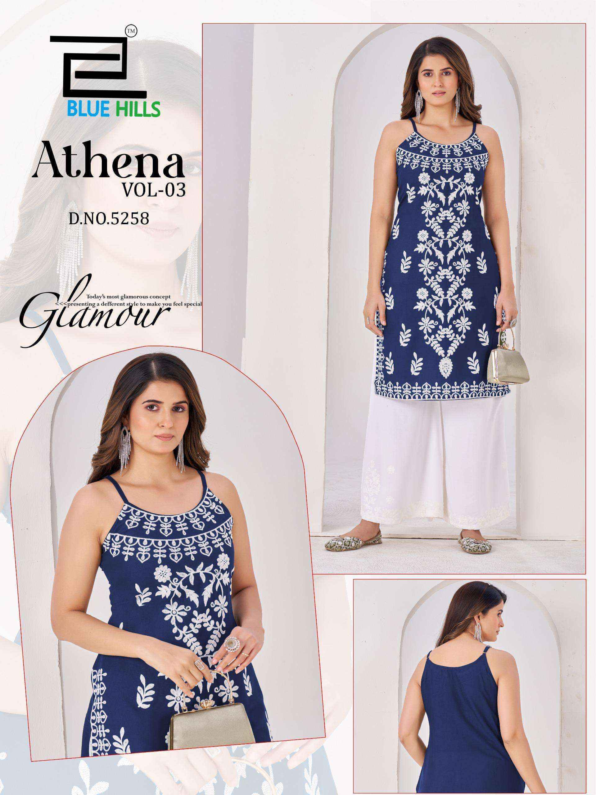 Blue Hills Athena Vol-3 Rayon Kurti (6 pcs Catalogue)