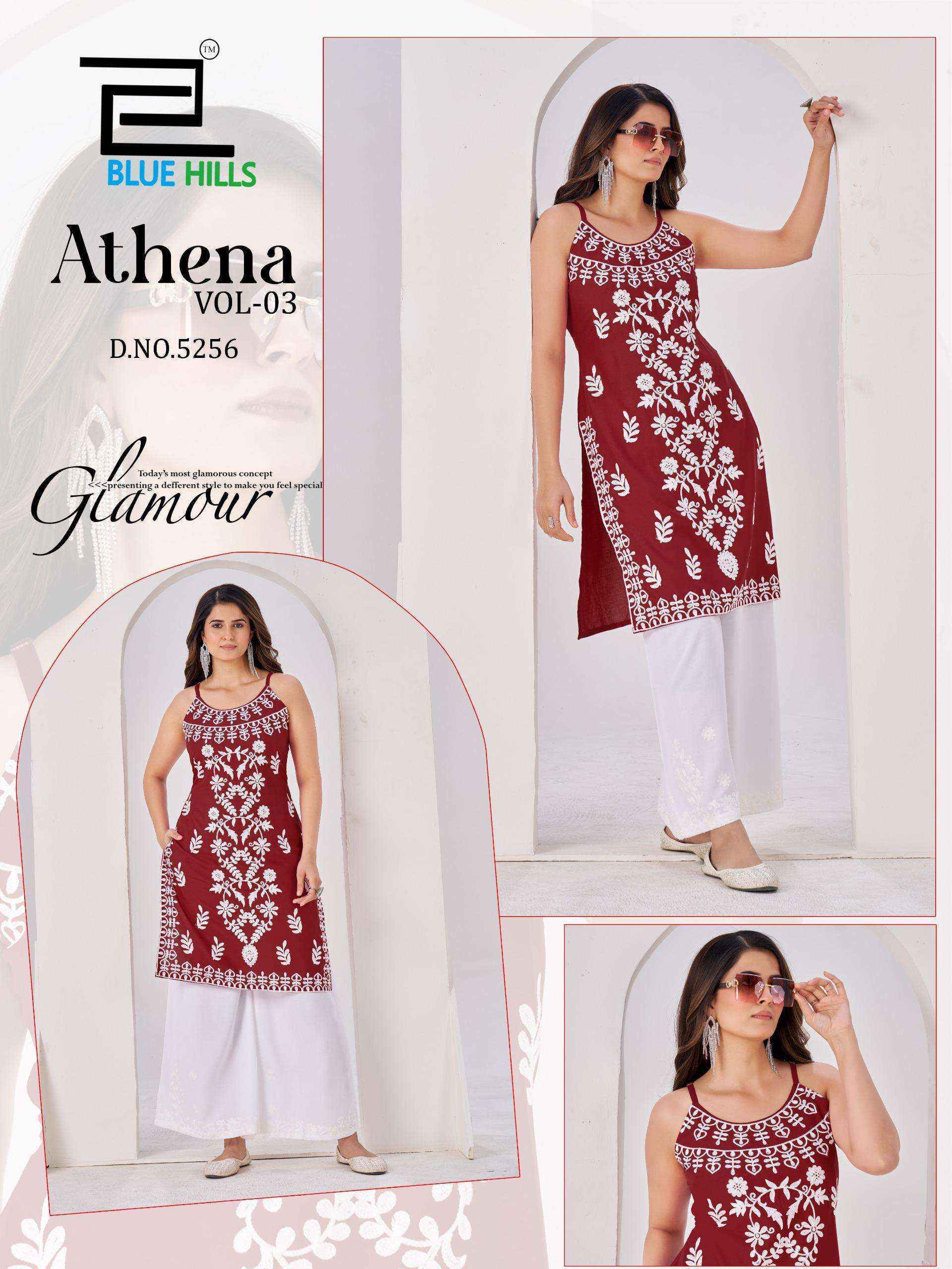 Blue Hills Athena Vol-3 Rayon Kurti (6 pcs Catalogue)