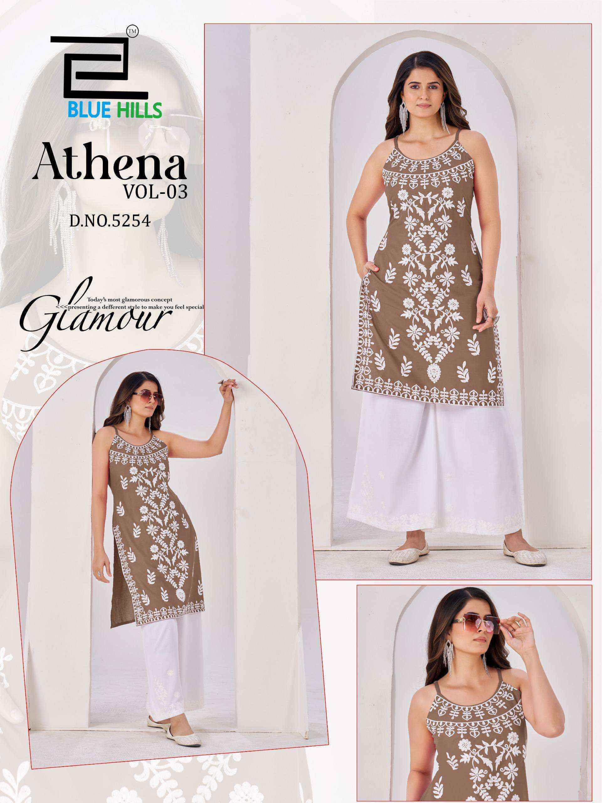 Blue Hills Athena Vol-3 Rayon Kurti (6 pcs Catalogue)