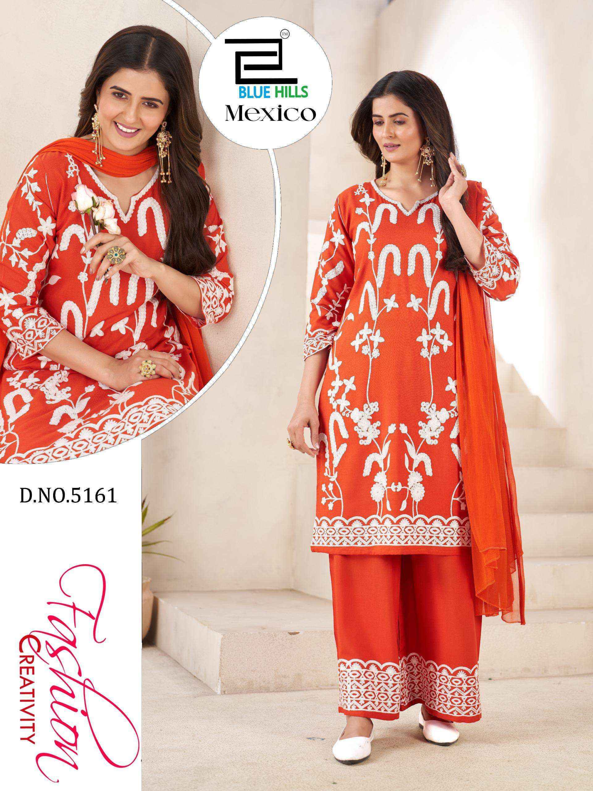 Blue Hills Mexico Rayon Readymade Suit (4 pcs Catalogue)