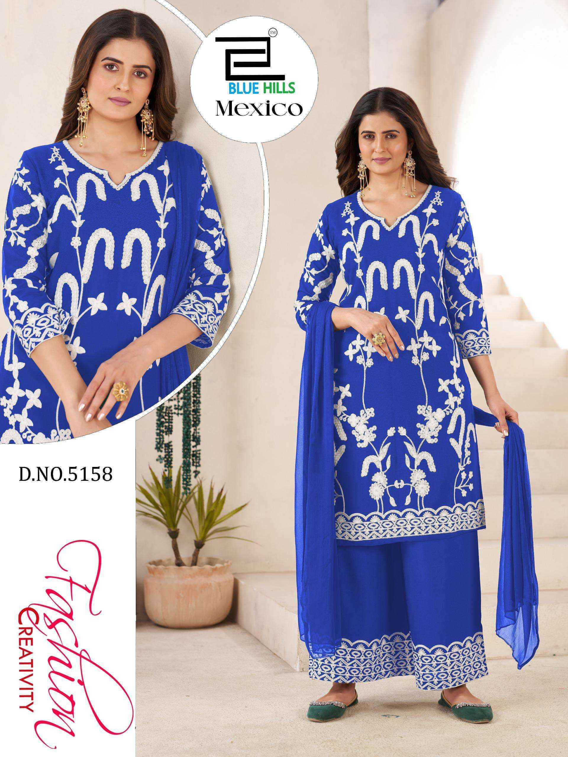 Blue Hills Mexico Rayon Readymade Suit (4 pcs Catalogue)