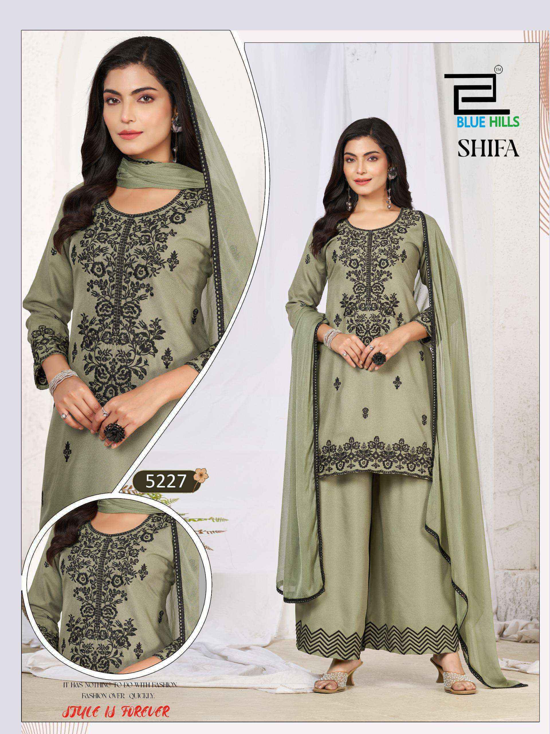 Blue Hills Shifa Rayon Readymade Suit (4 pcs Catalogue)