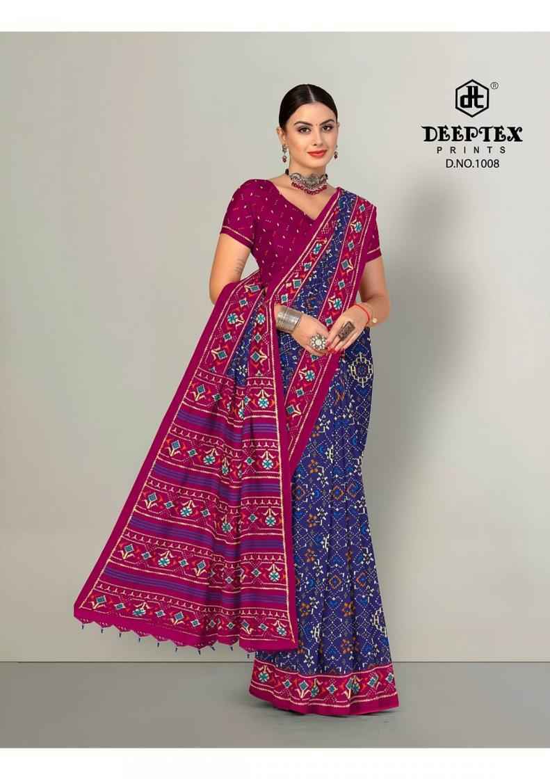 Deeptex Ikkat Special Vol-10 Cotton Saree (10 pcs Catalogue)