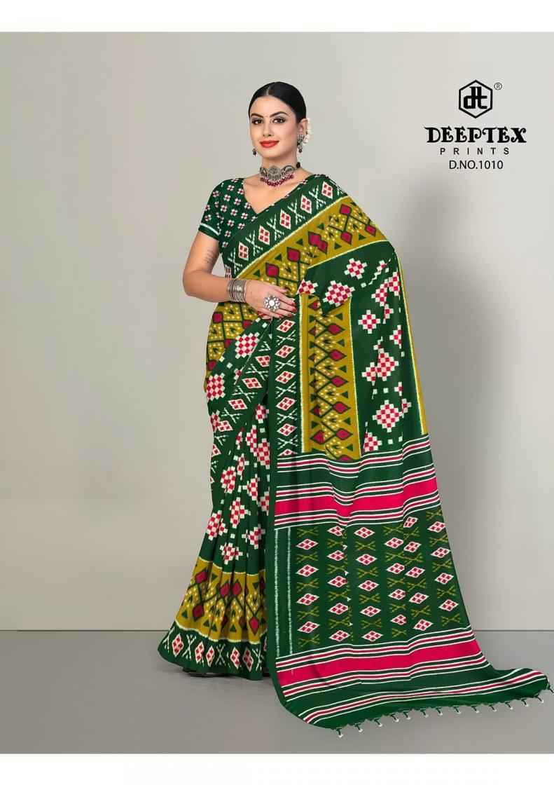 Deeptex Ikkat Special Vol-10 Cotton Saree (10 pcs Catalogue)