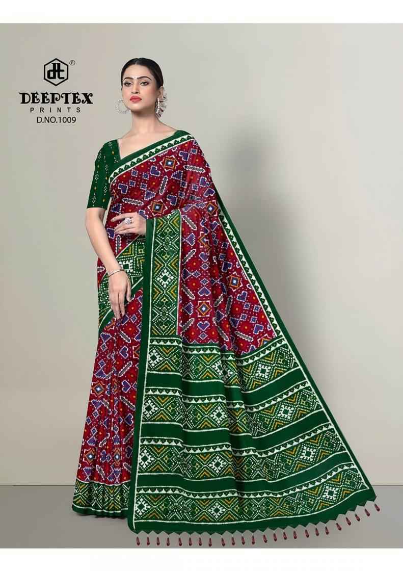 Deeptex Ikkat Special Vol-10 Cotton Saree (10 pcs Catalogue)