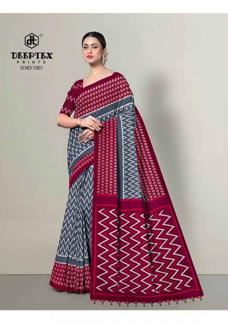 Deeptex Ikkat Special Vol-10 Cotton Saree (10 pcs Catalogue)