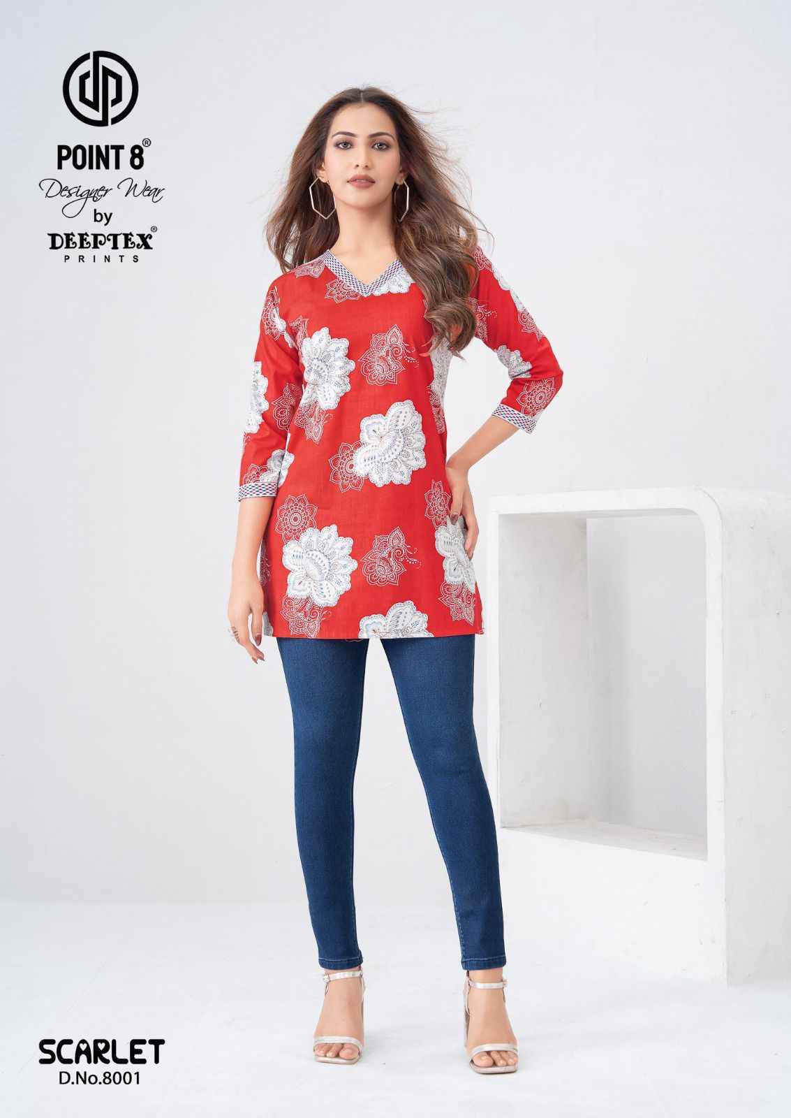 Deeptex Scarlet Vol-8 Short Cotton Tops (10 pcs Catalogue)