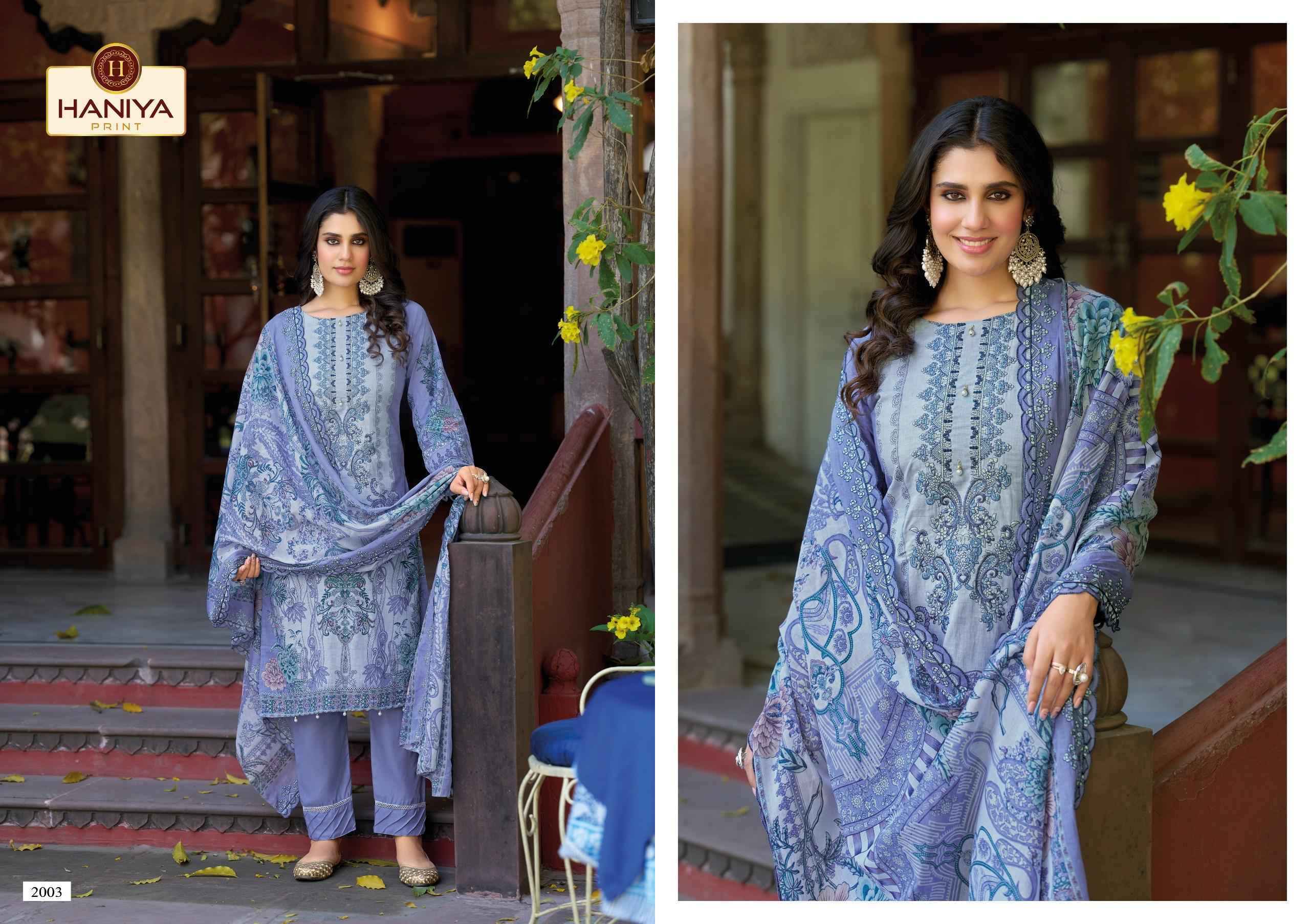 Haniya Print Falak e Naaz Cotton Dress Material (8 pcs Catalogue)