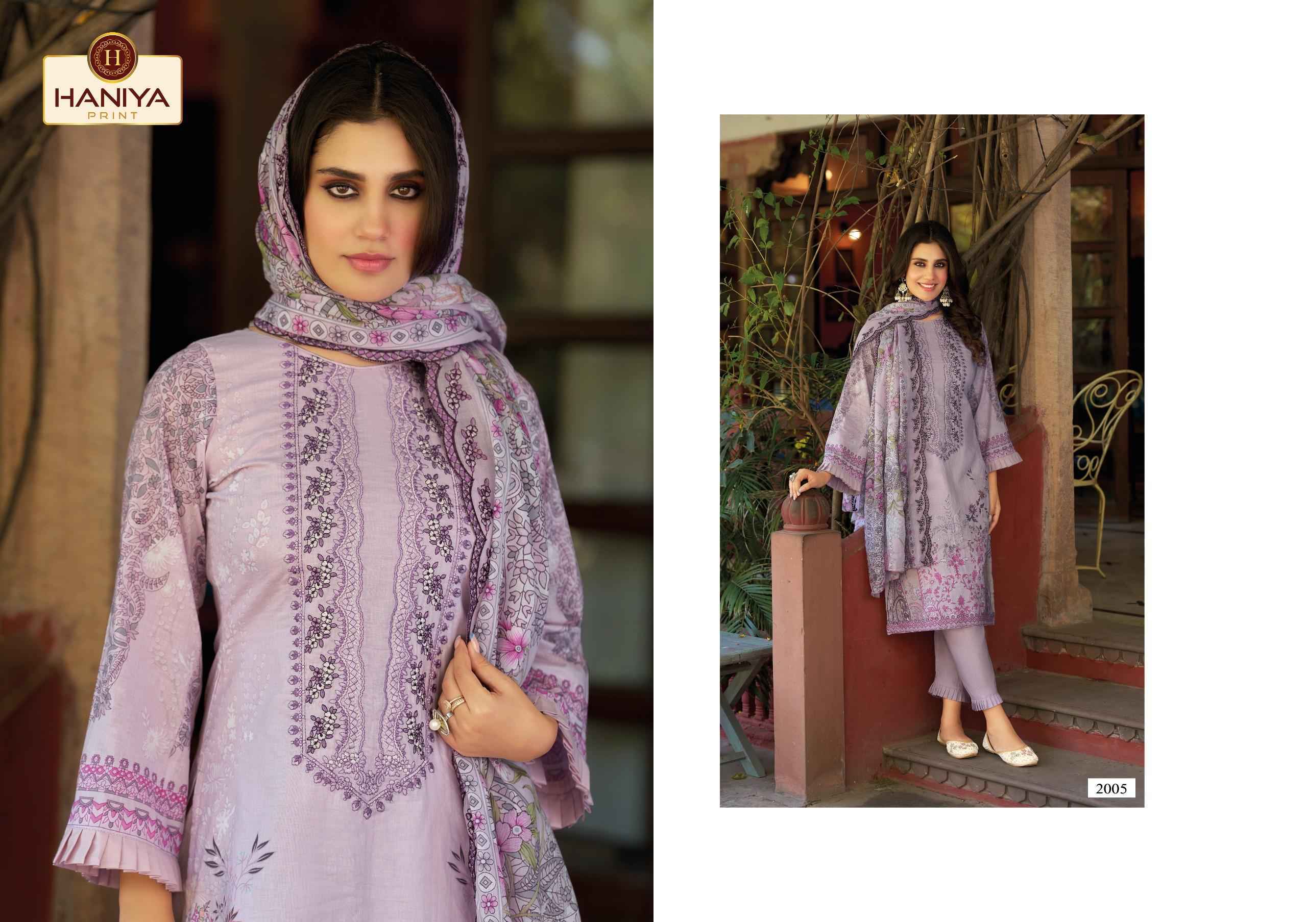 Haniya Print Falak e Naaz Cotton Dress Material (8 pcs Catalogue)