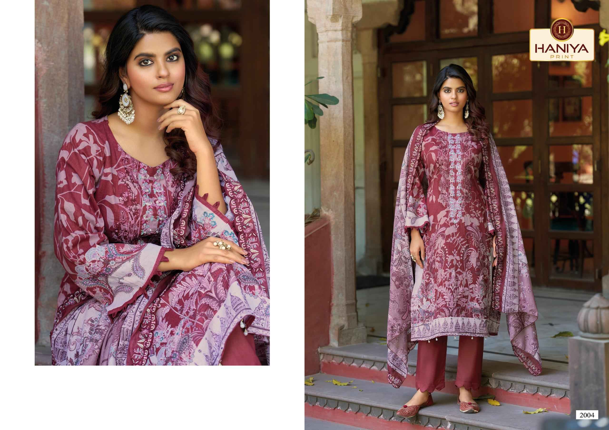 Haniya Print Falak e Naaz Cotton Dress Material (8 pcs Catalogue)