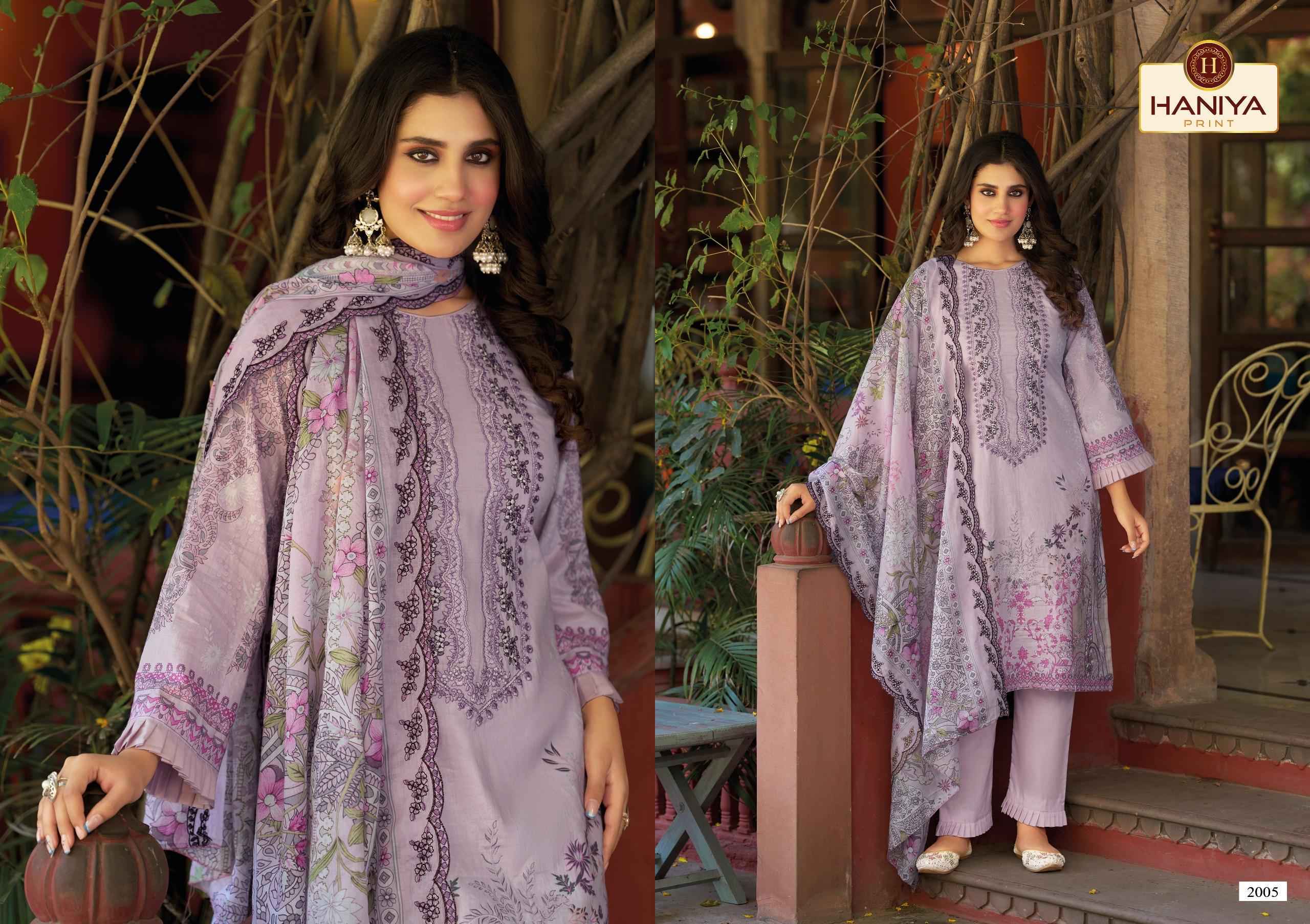 Haniya Print Falak e Naaz Cotton Dress Material (8 pcs Catalogue)