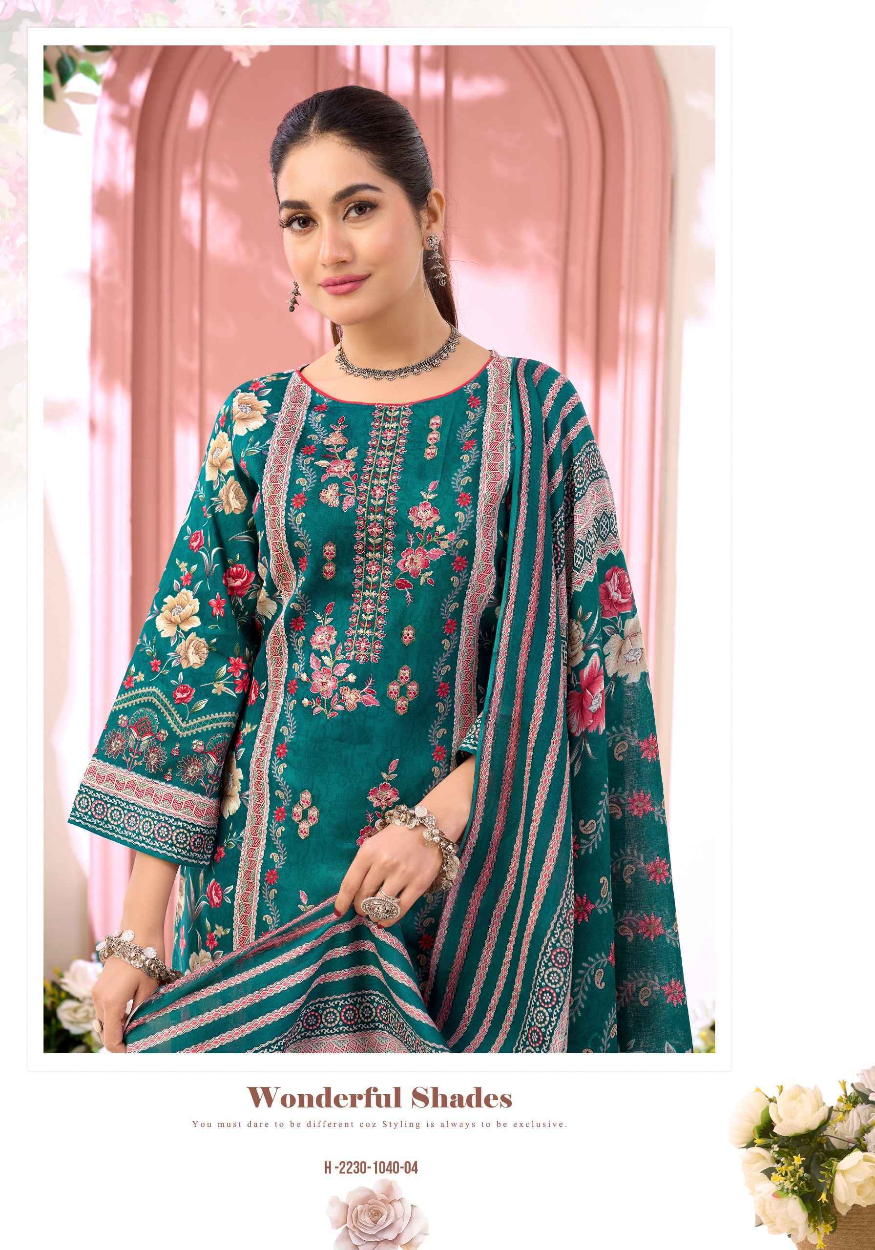 Harshit Fashion Fateena Zam Cotton Dress Material (6 pcs Catalogue)
