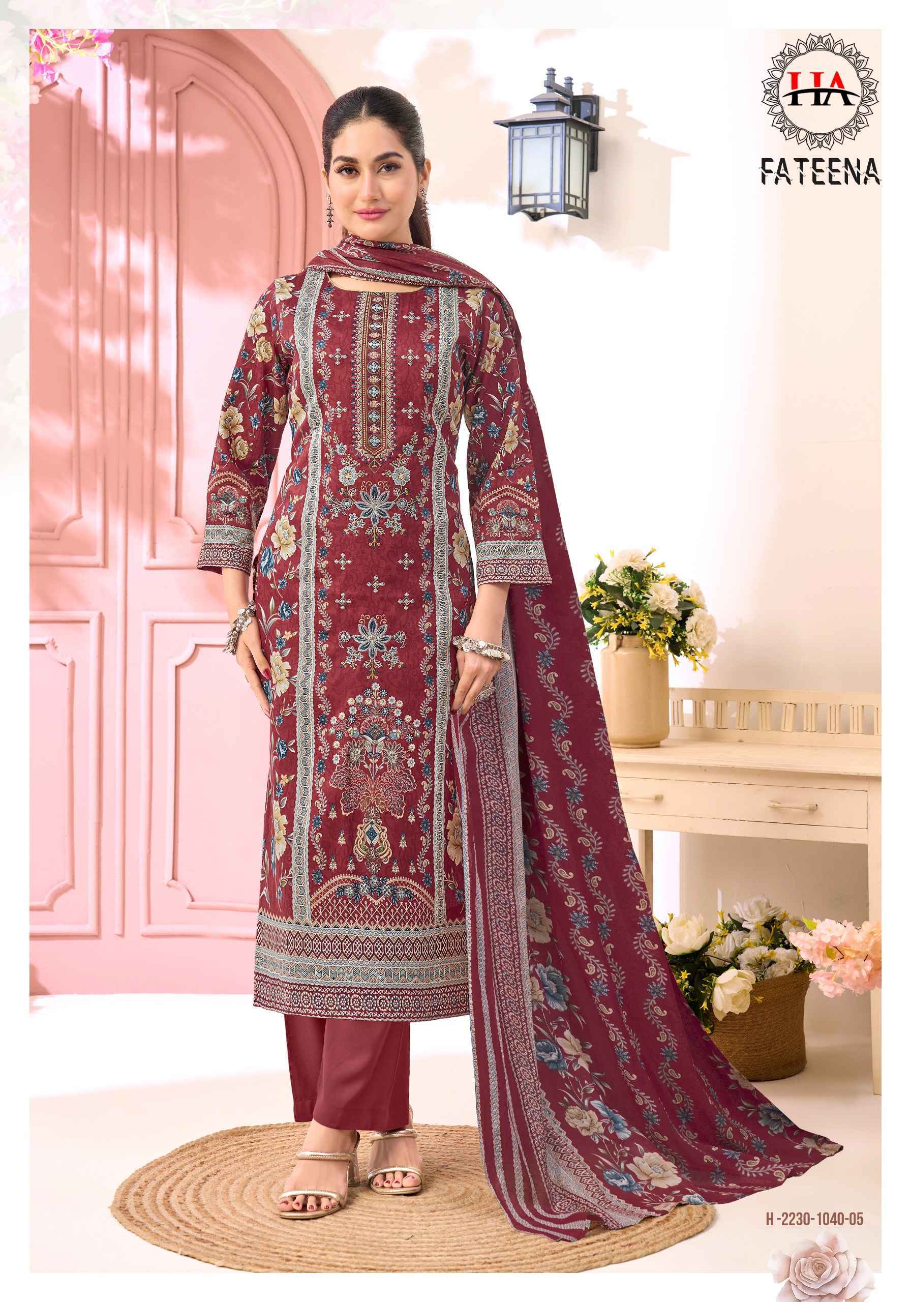 Harshit Fashion Fateena Zam Cotton Dress Material (6 pcs Catalogue)
