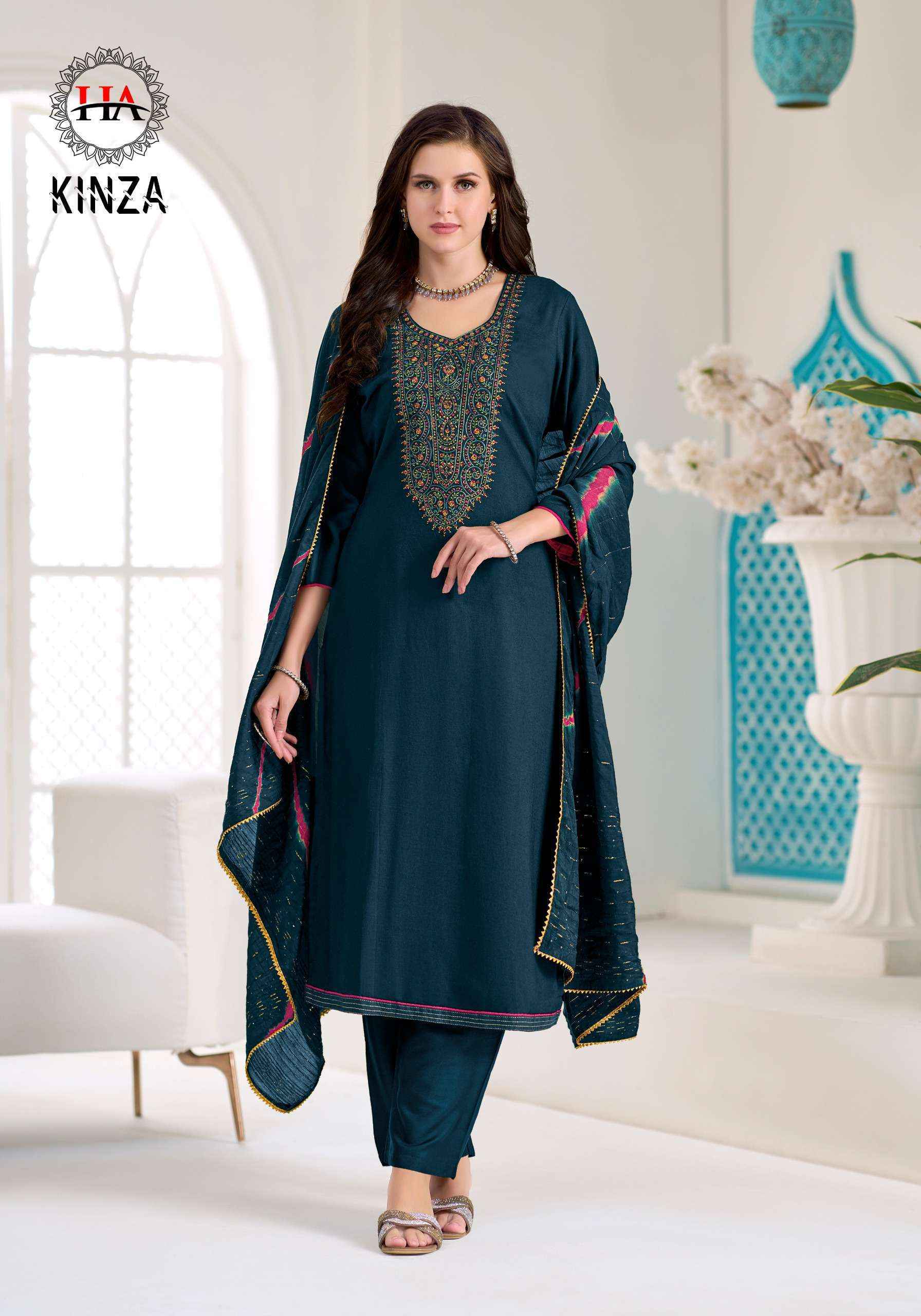 Harshit Fashion Kinza Viscose Rayon Dress Material (6 pcs Catalogue)