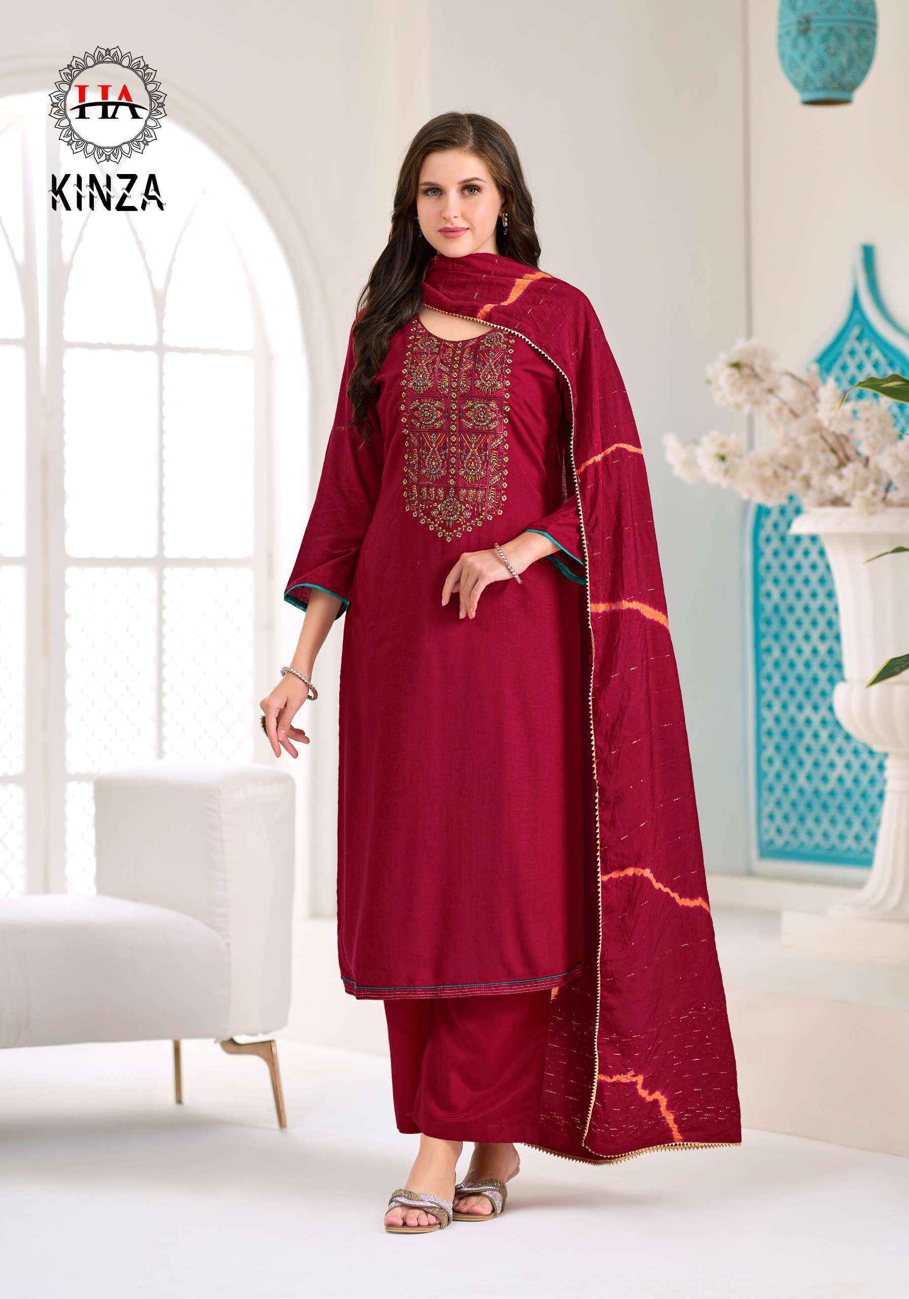 Harshit Fashion Kinza Viscose Rayon Dress Material (6 pcs Catalogue)