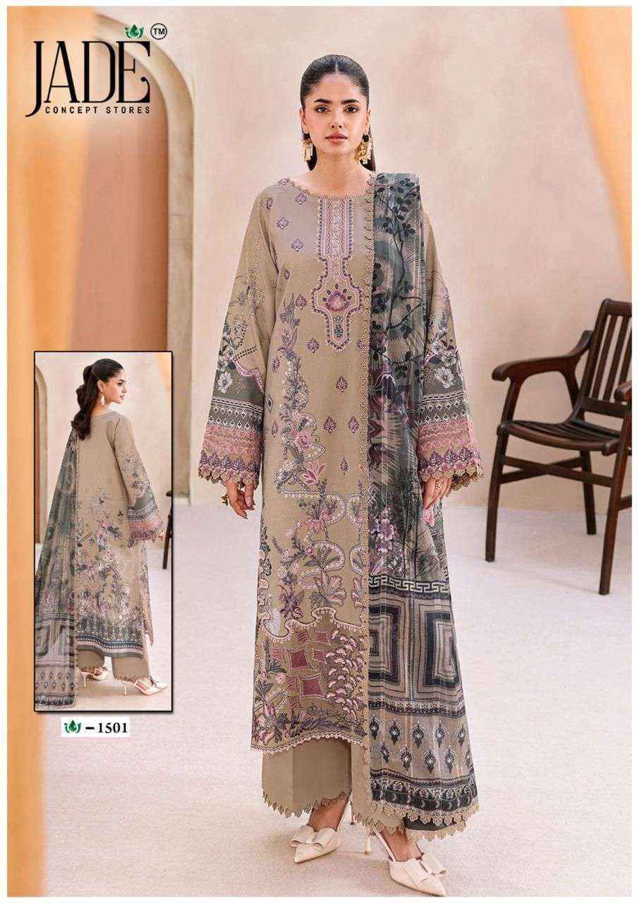 Jade Crimson Vol-15 Lawn Cotton Dress Material (6 pc Cataloge)