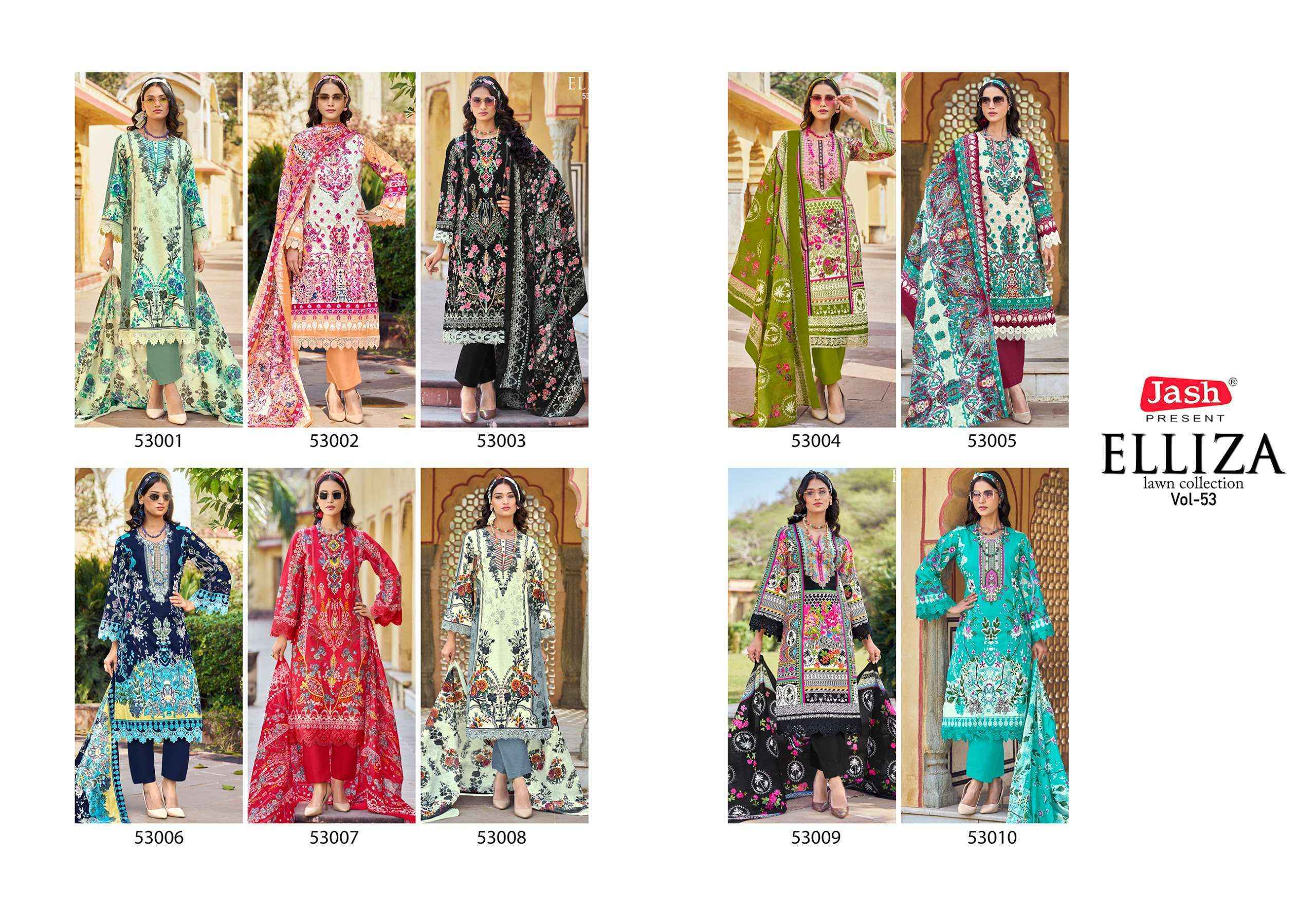 Jash Elliza Vol-53 Cotton Dress Material (10 pcs Catalogue)