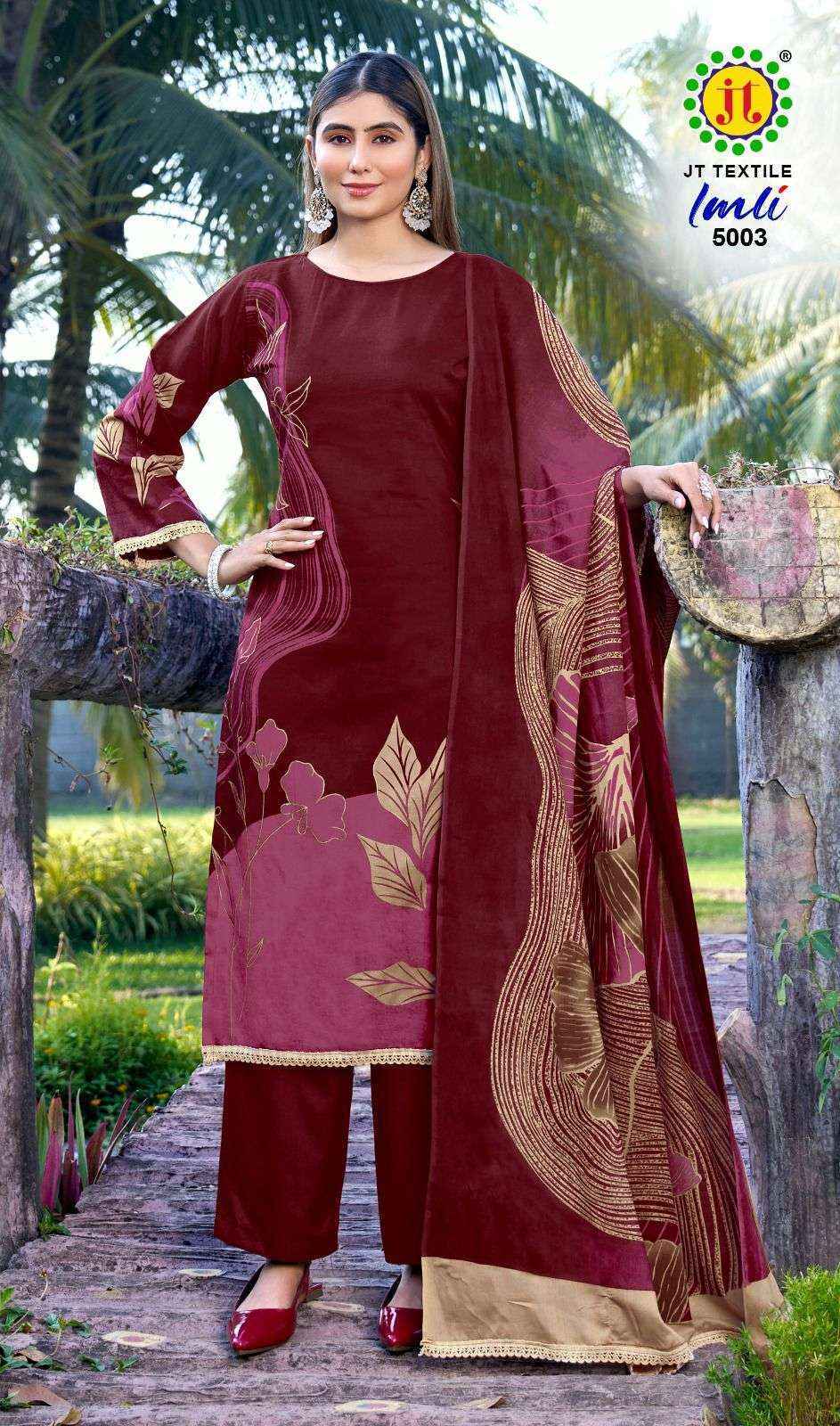 Jt Imli Vol-5 Rayon Dress Material (5 pcs Catalogue)