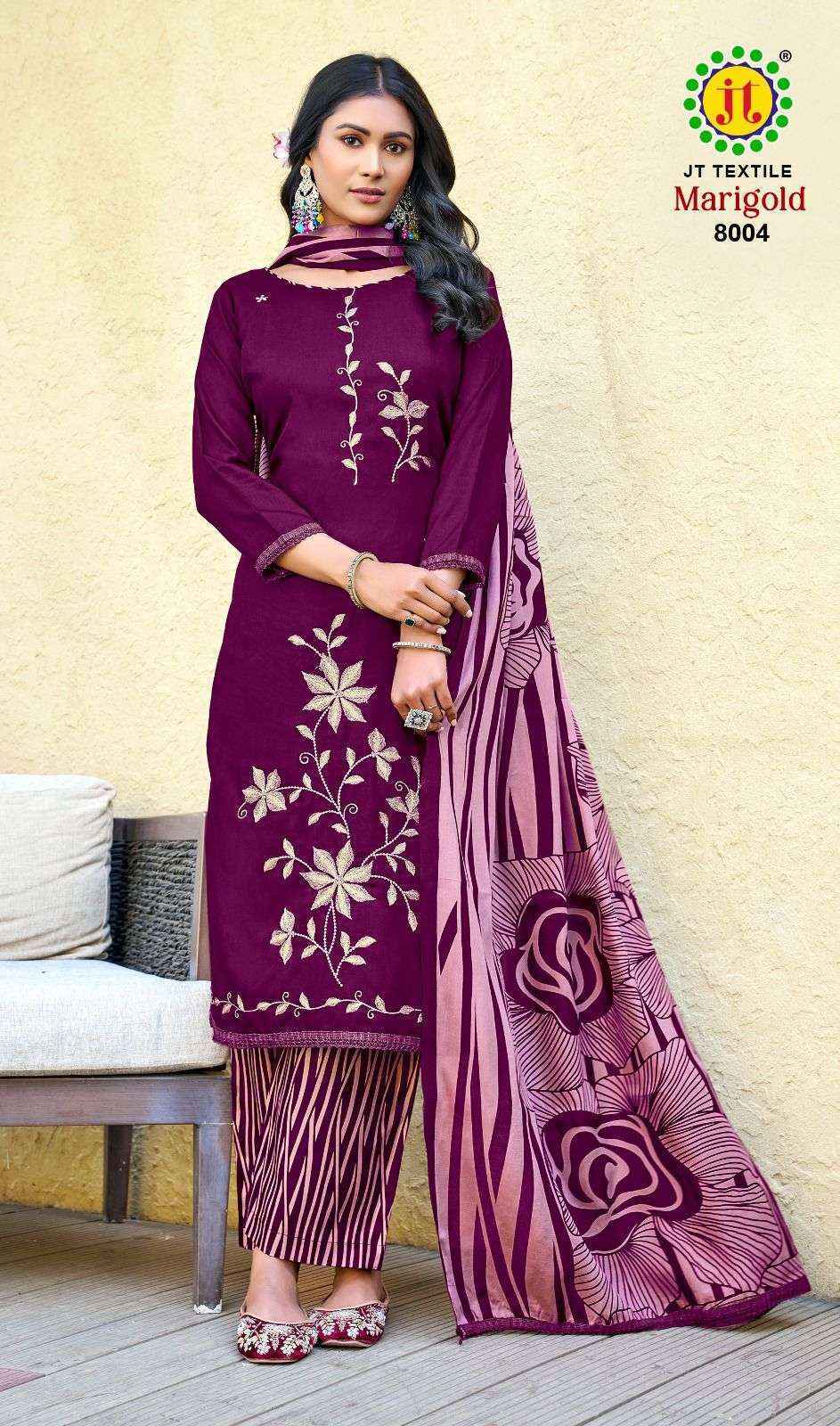 Jt Marigold Vol-8 Rayon Dress Material (5 pcs Catalogue)