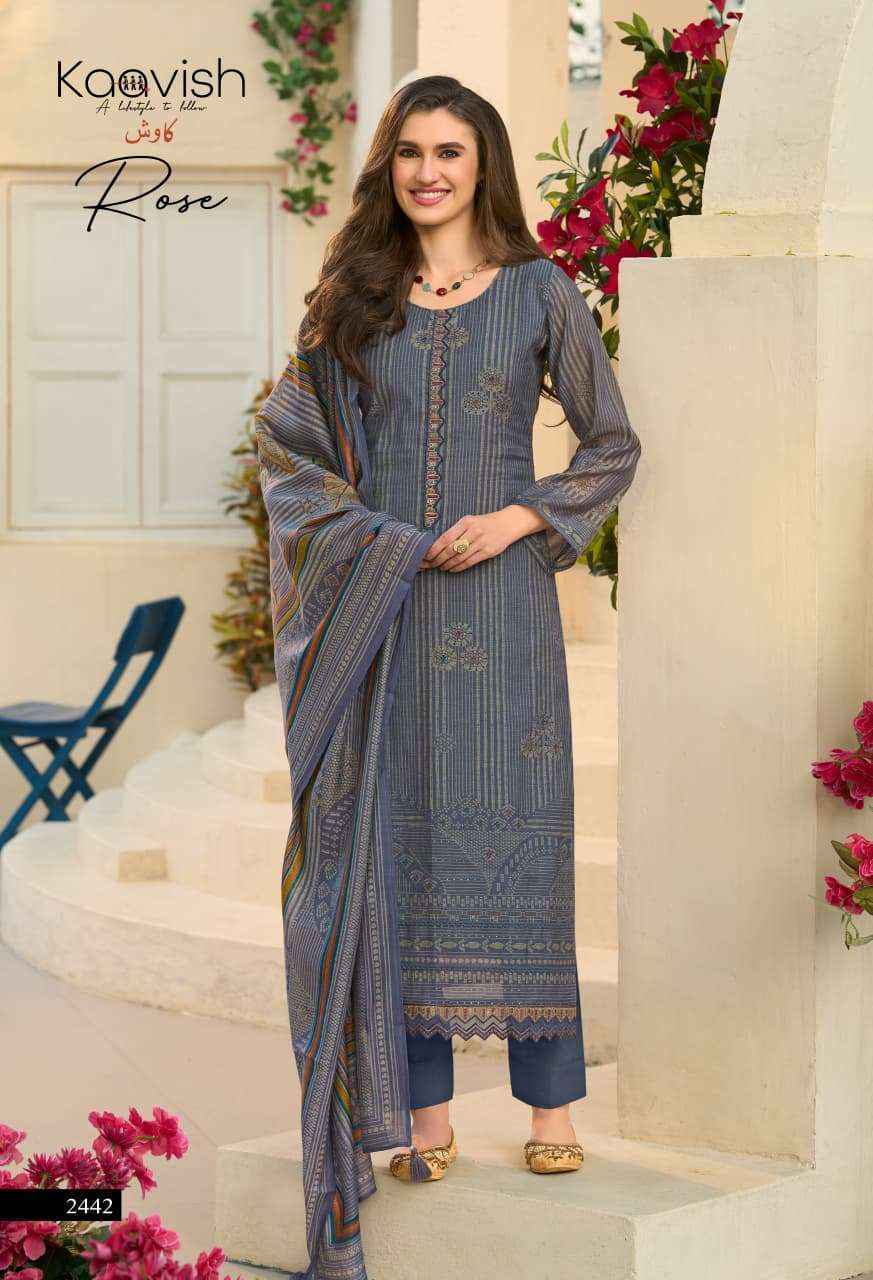 Kaavish Rose Chanderi Dress Material (6 pcs Catalogue)