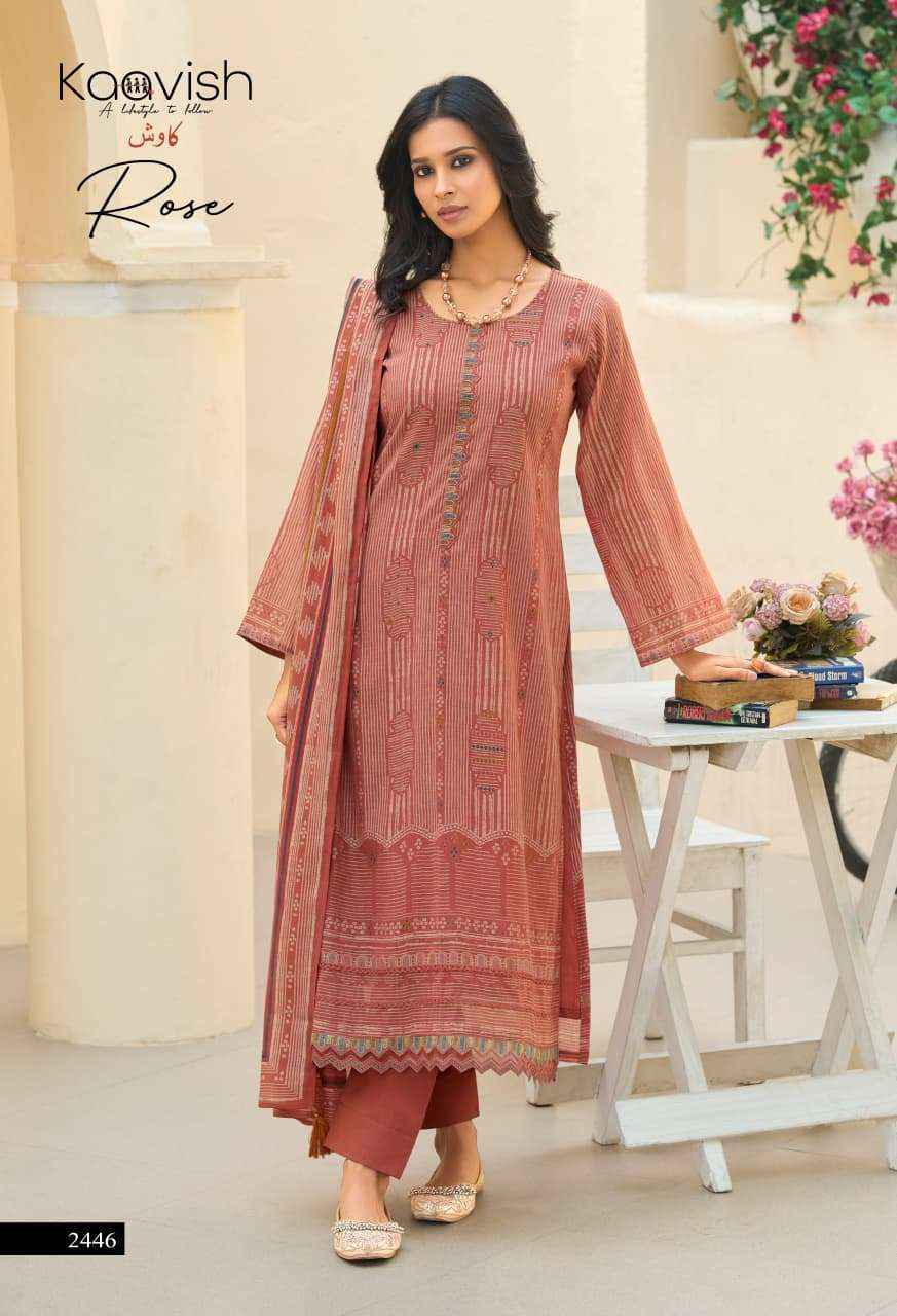 Kaavish Rose Chanderi Dress Material (6 pcs Catalogue)