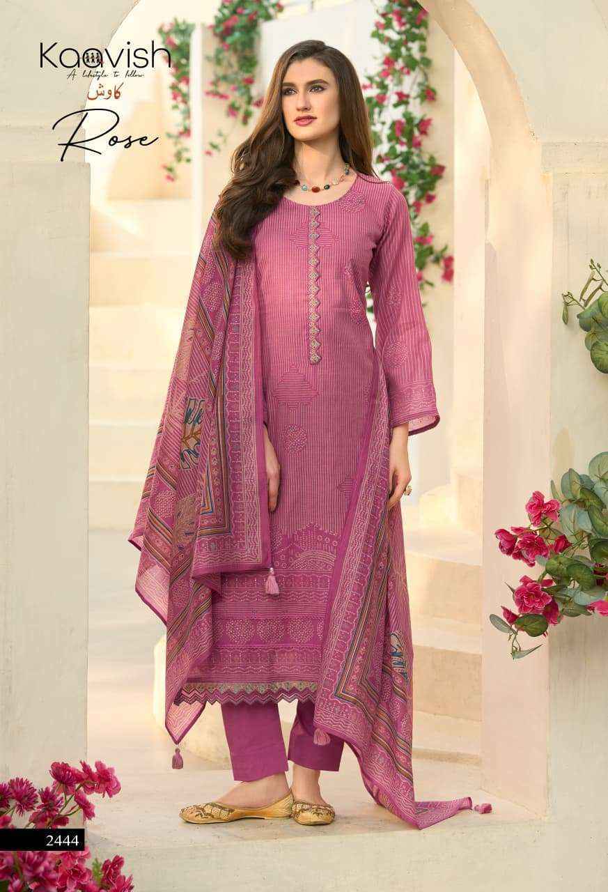 Kaavish Rose Chanderi Dress Material (6 pcs Catalogue)