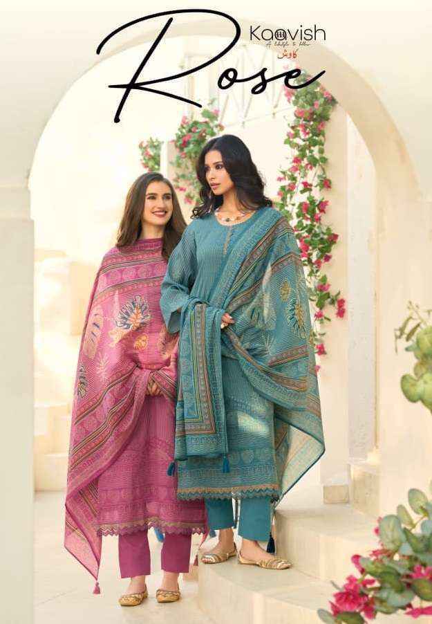 Kaavish Rose Chanderi Dress Material (6 pcs Catalogue)