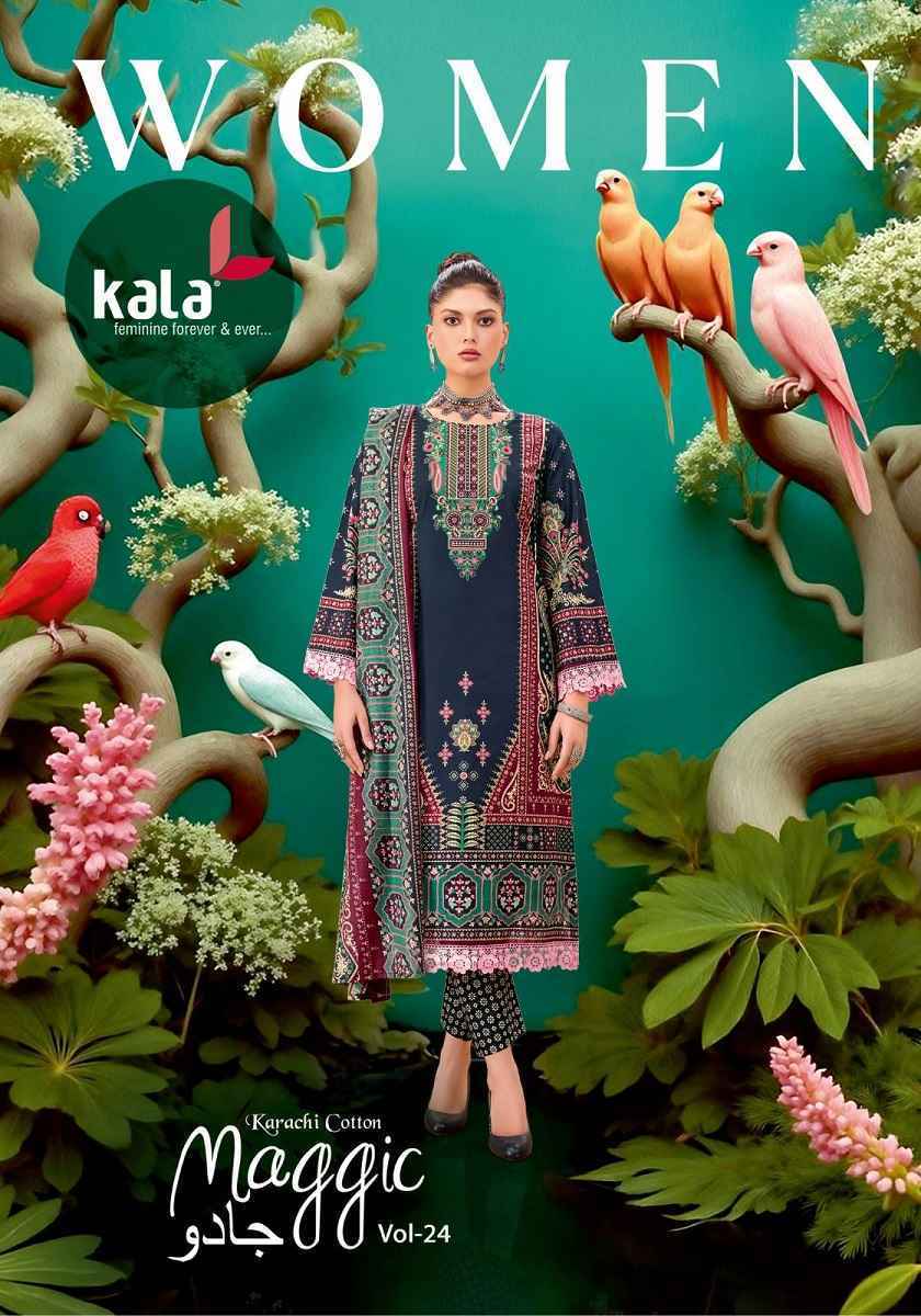 Kala Maggic Vol-24 Cotton Dress Material (12 pcs Catalogue)