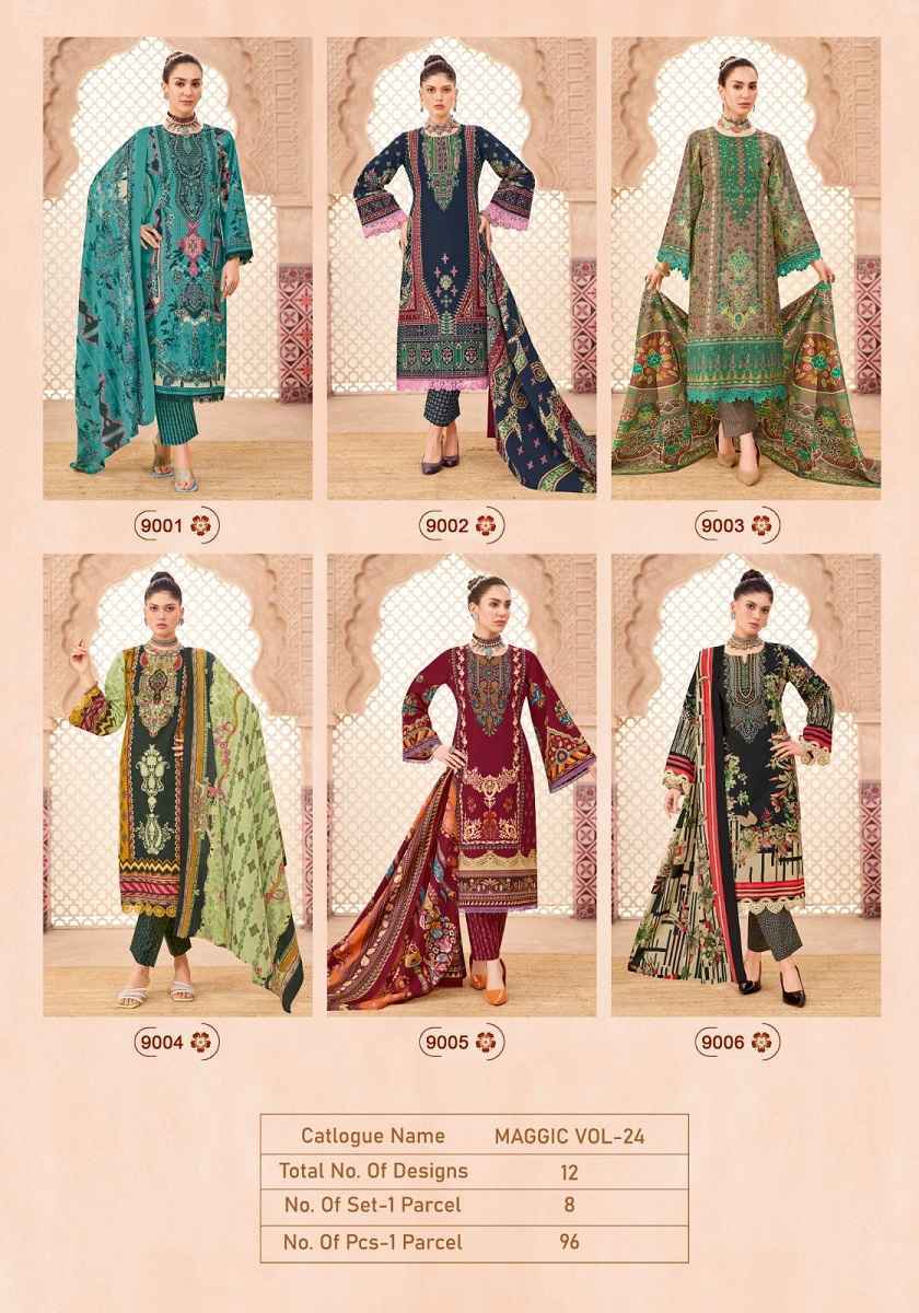 Kala Maggic Vol-24 Cotton Dress Material (12 pcs Catalogue)