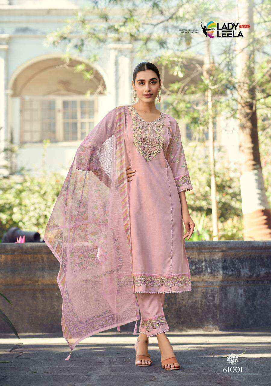 Lady Leela Gulzar Linen Cotton Readymade Suit (4 pcs Catalogue)
