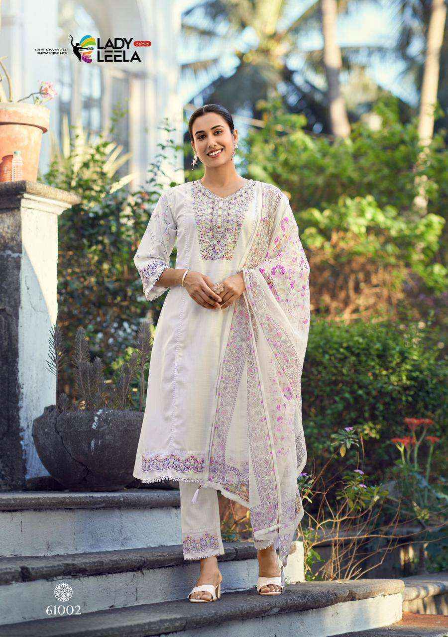 Lady Leela Gulzar Linen Cotton Readymade Suit (4 pcs Catalogue)