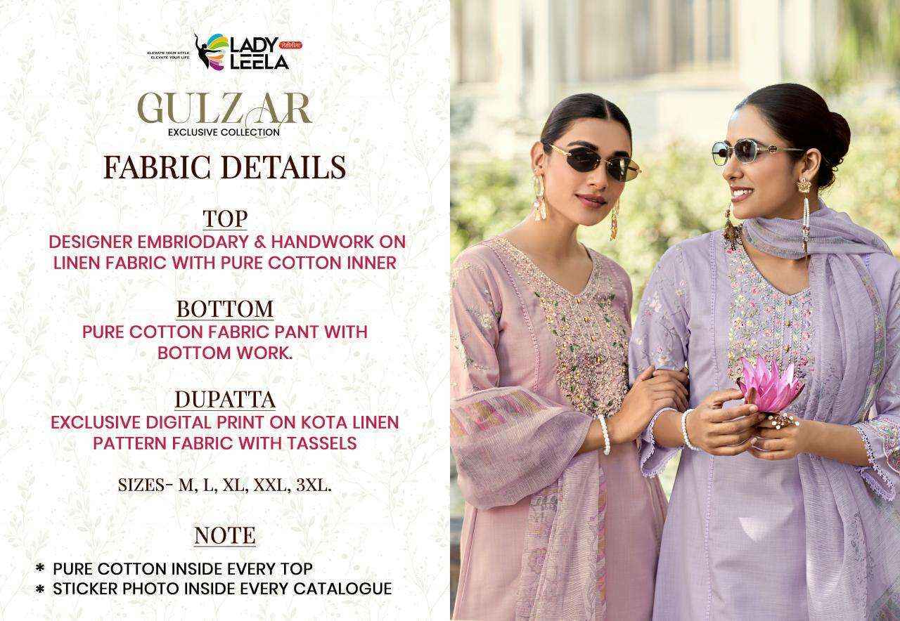 Lady Leela Gulzar Linen Cotton Readymade Suit (4 pcs Catalogue)