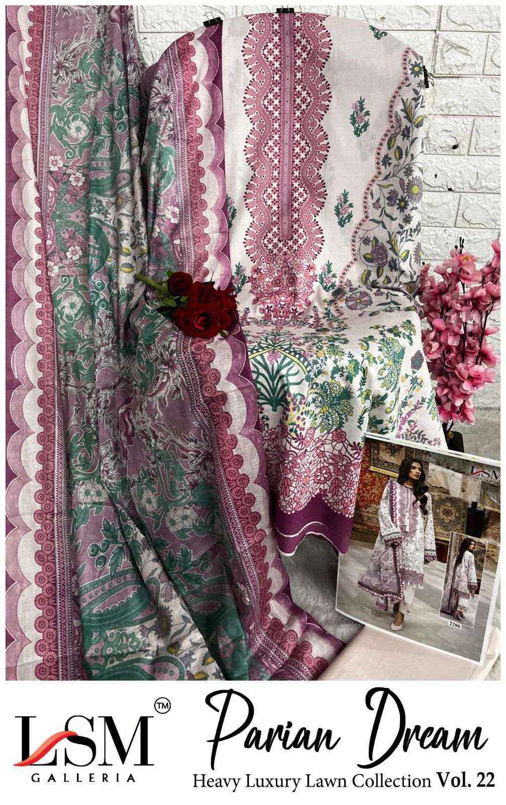 LSM Galleria Parian Dream Vol-22 Lawn Dress Material (6 pcs Catalogue)