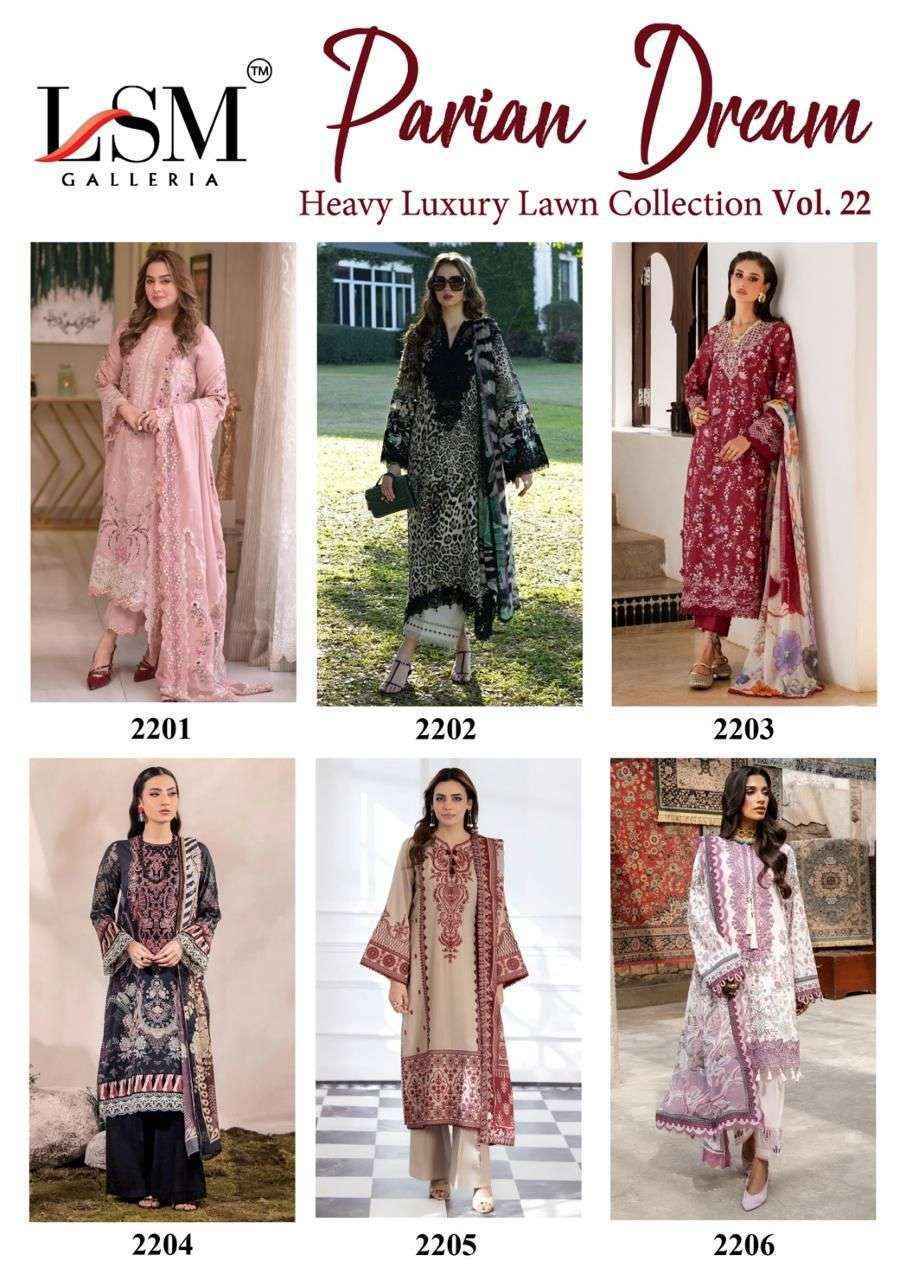 LSM Galleria Parian Dream Vol-22 Lawn Dress Material (6 pcs Catalogue)