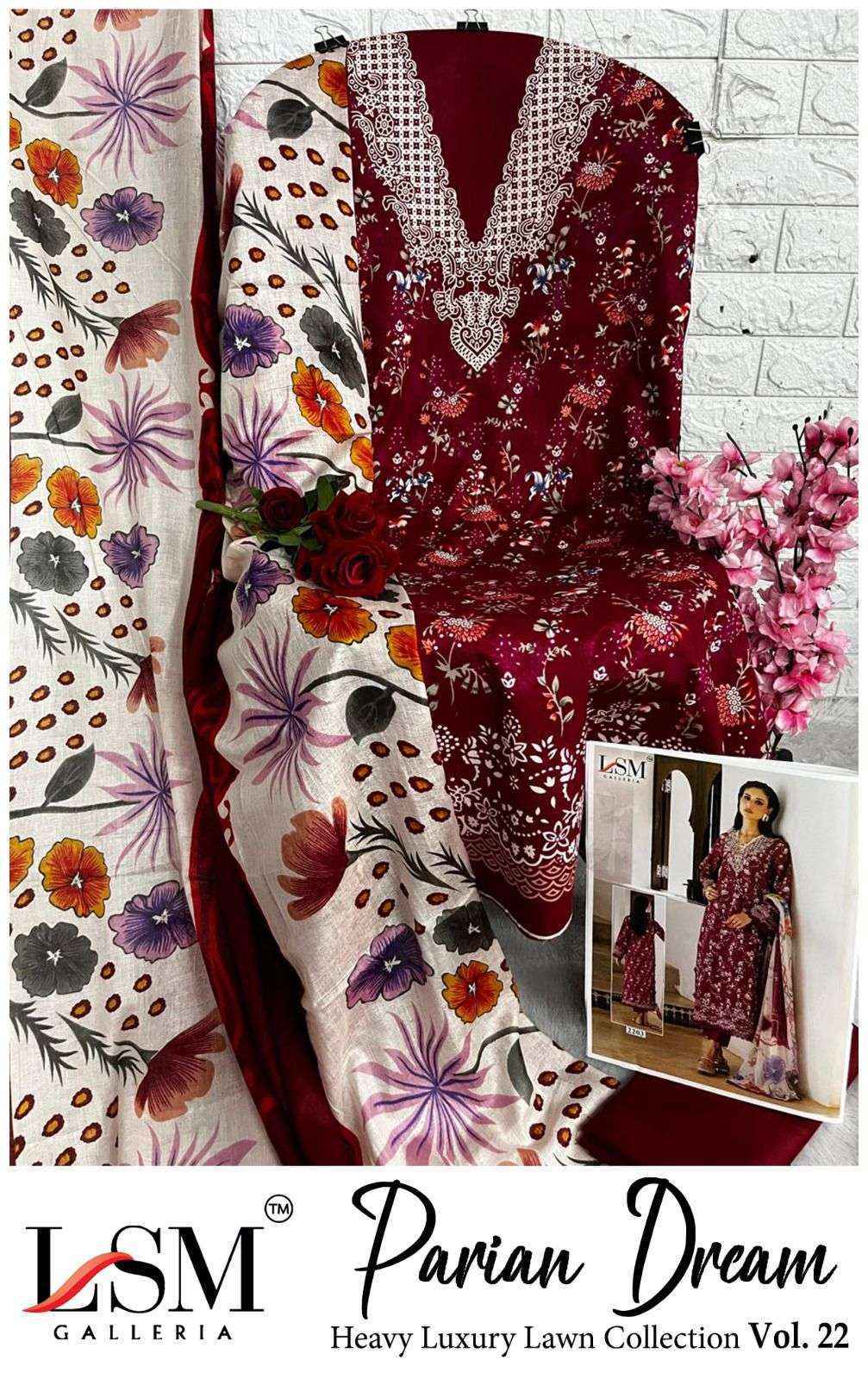 LSM Galleria Parian Dream Vol-22 Lawn Dress Material (6 pcs Catalogue)