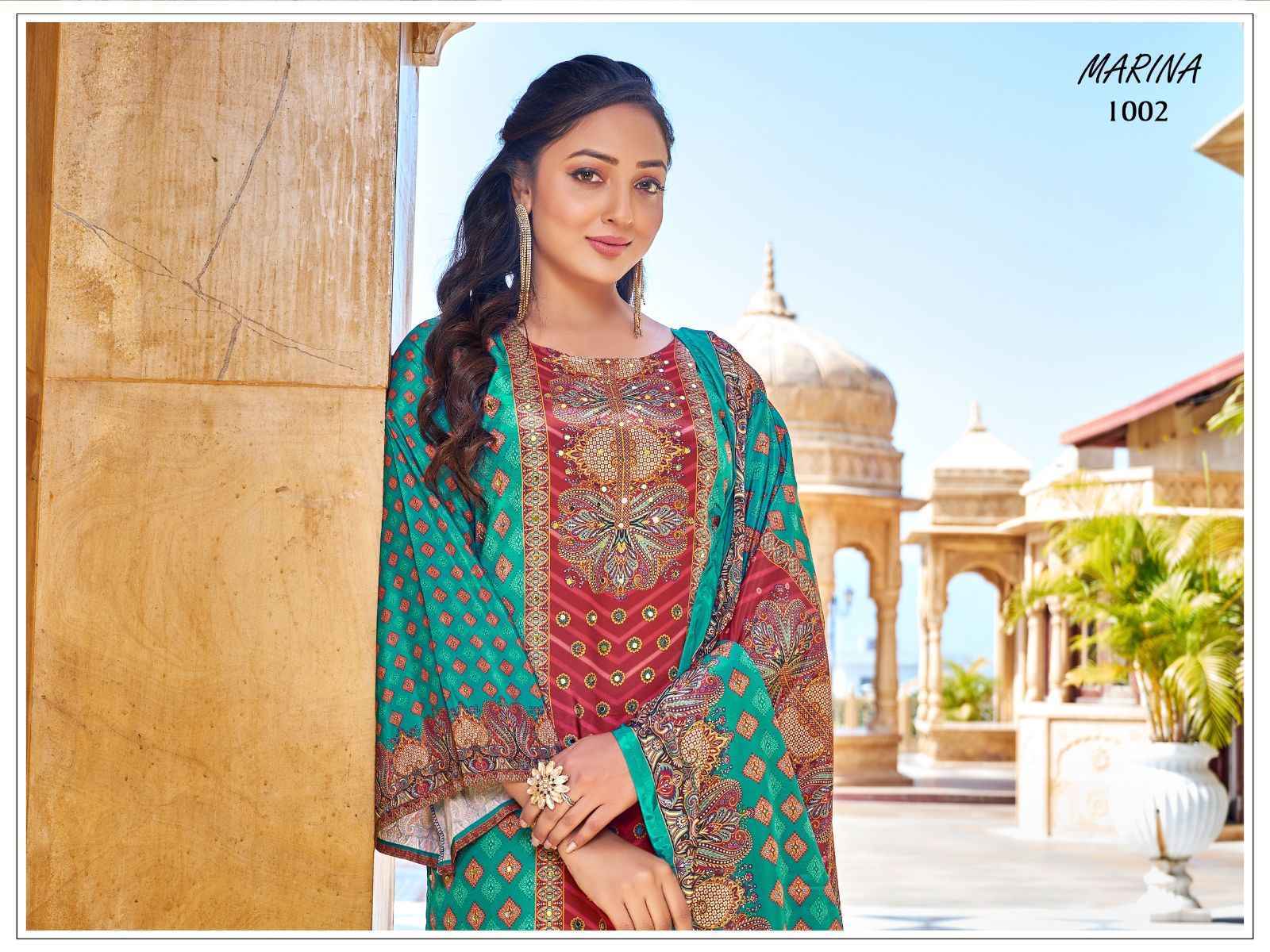 Marina Readymade Crape Silk Dress (6 pcs Catalogue)