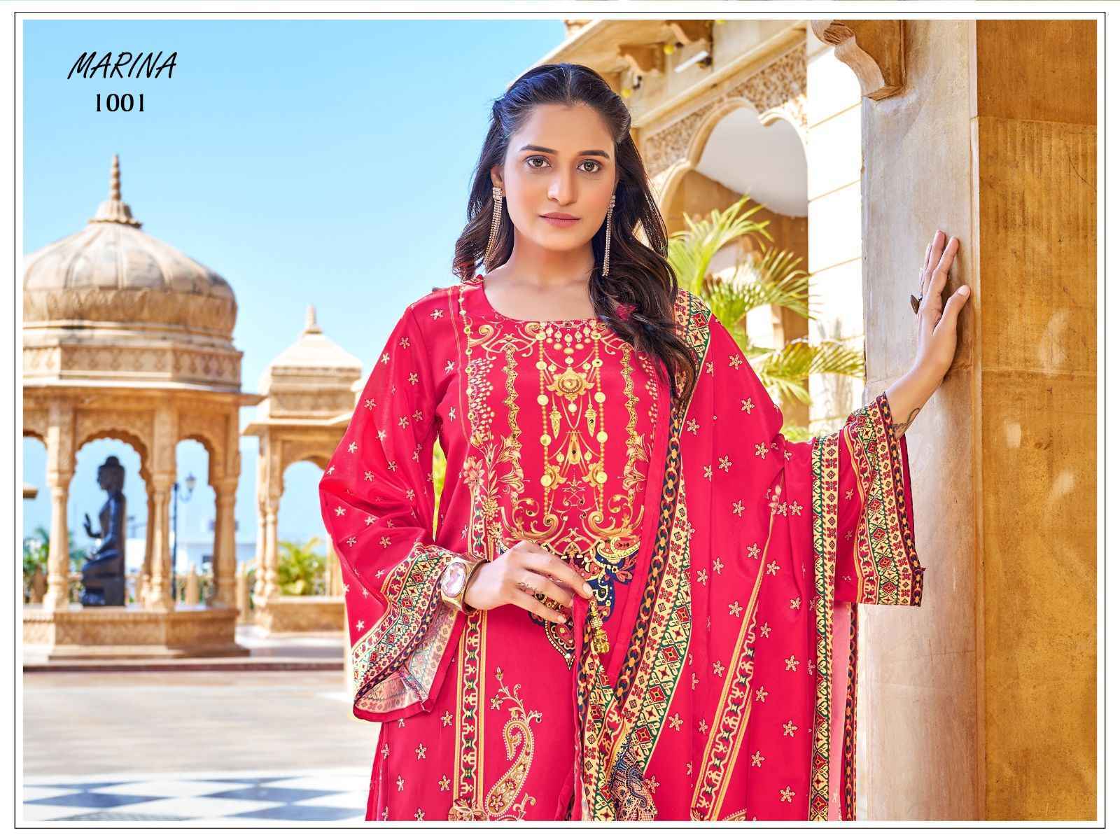 Marina Readymade Crape Silk Dress (6 pcs Catalogue)