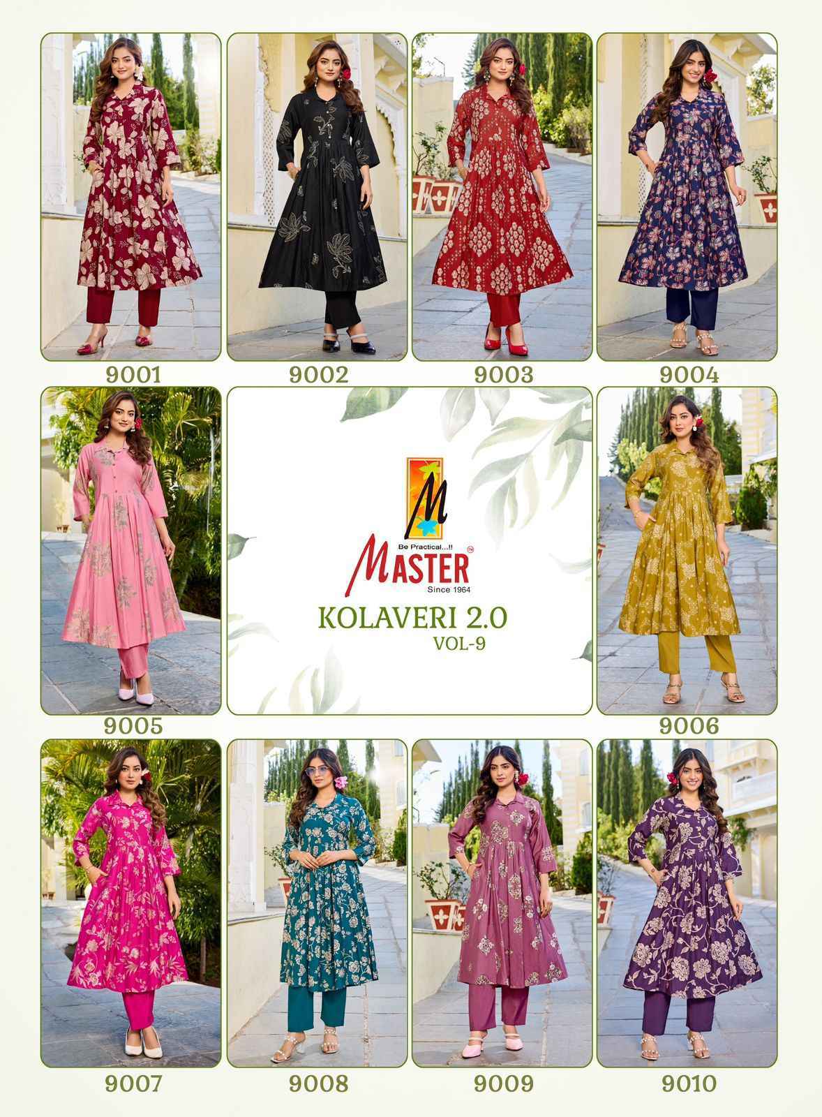 Master Kolaveri 2.0 Vol-9 Vertican Kurti With Bottom (10 pcs Catalogue)