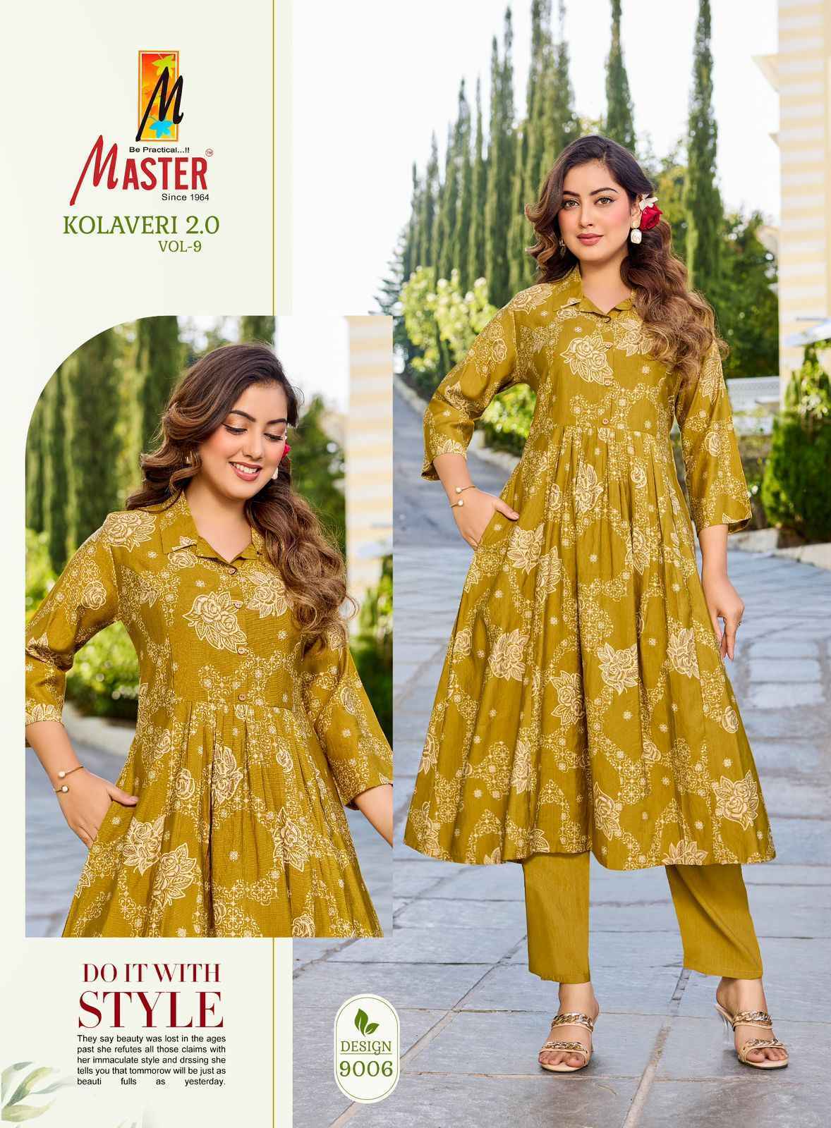Master Kolaveri 2.0 Vol-9 Vertican Kurti With Bottom (10 pcs Catalogue)